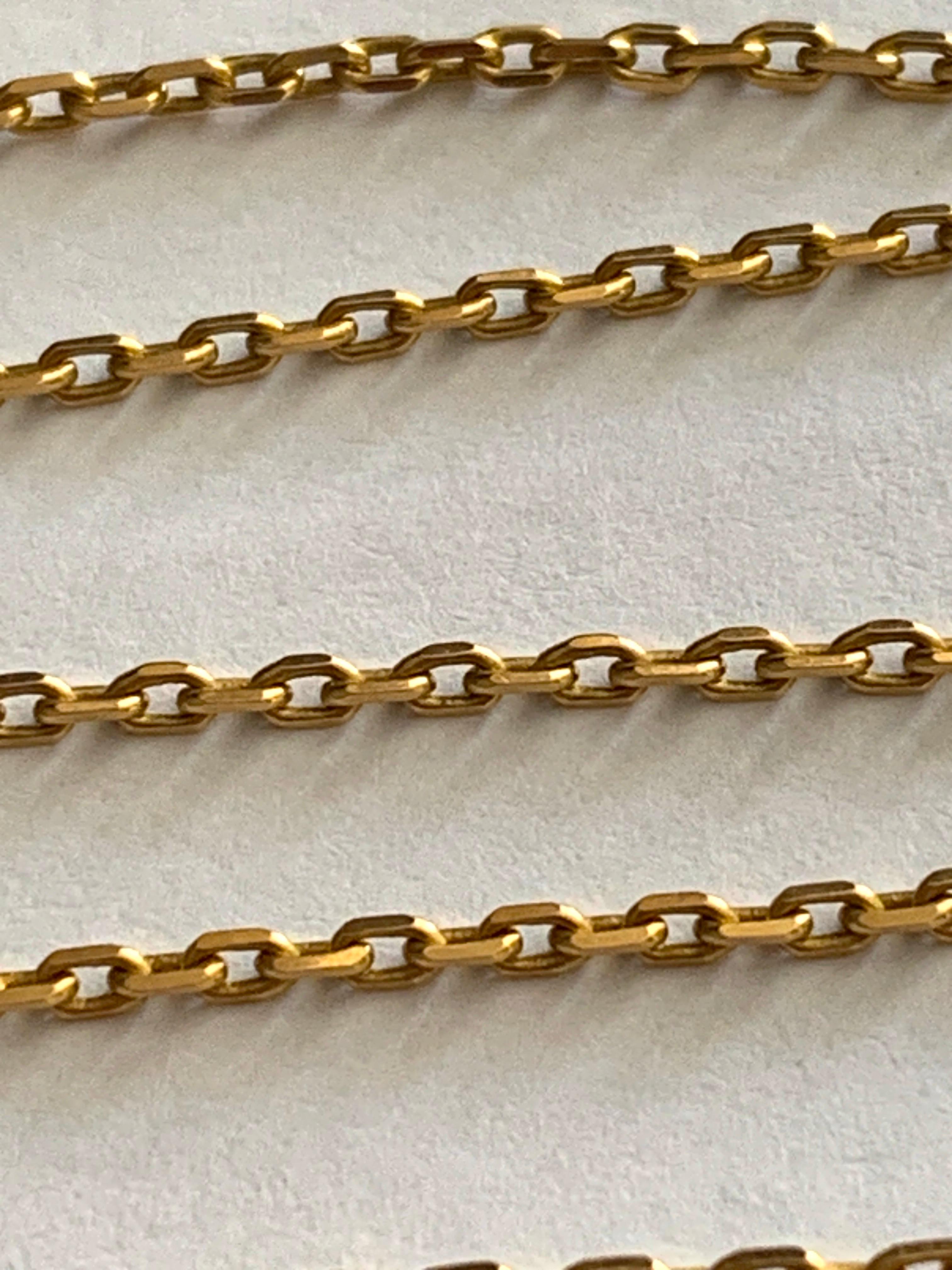 Catena vintage in oro 18ct 750 da 20,5 pollici  5.44 grammi in vendita 4