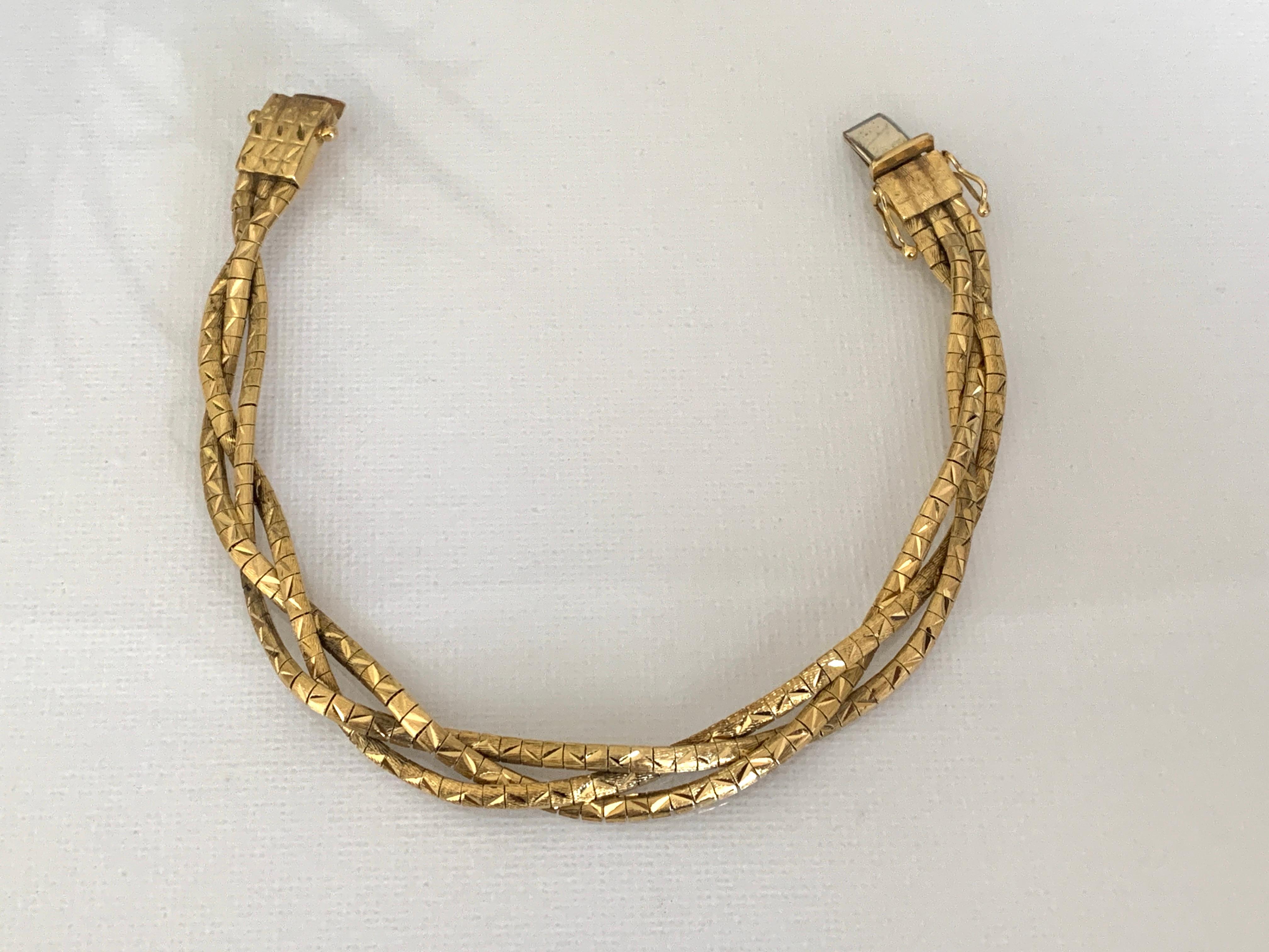 Bracciale vintage in oro 18ct 750 in vendita 11