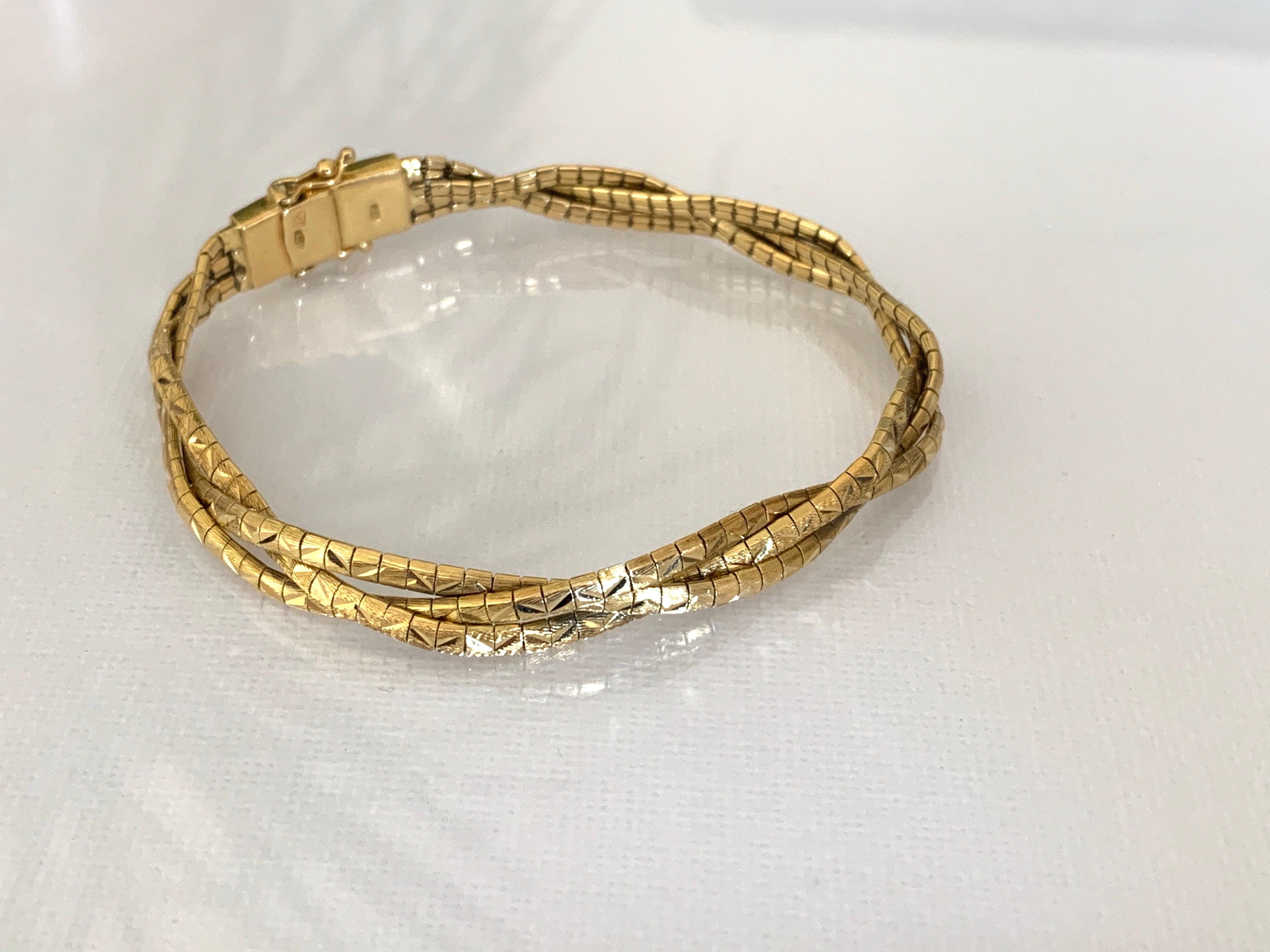 Donna Bracciale vintage in oro 18ct 750 in vendita