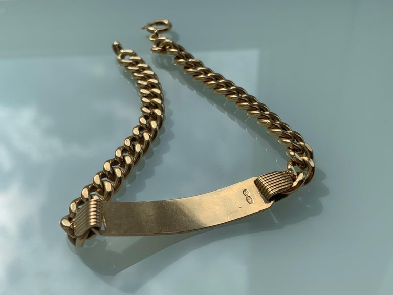 Bracelet d'identité vintage italien en or 18 carats 750 En vente sur  1stDibs | poinçon or 18k italien
