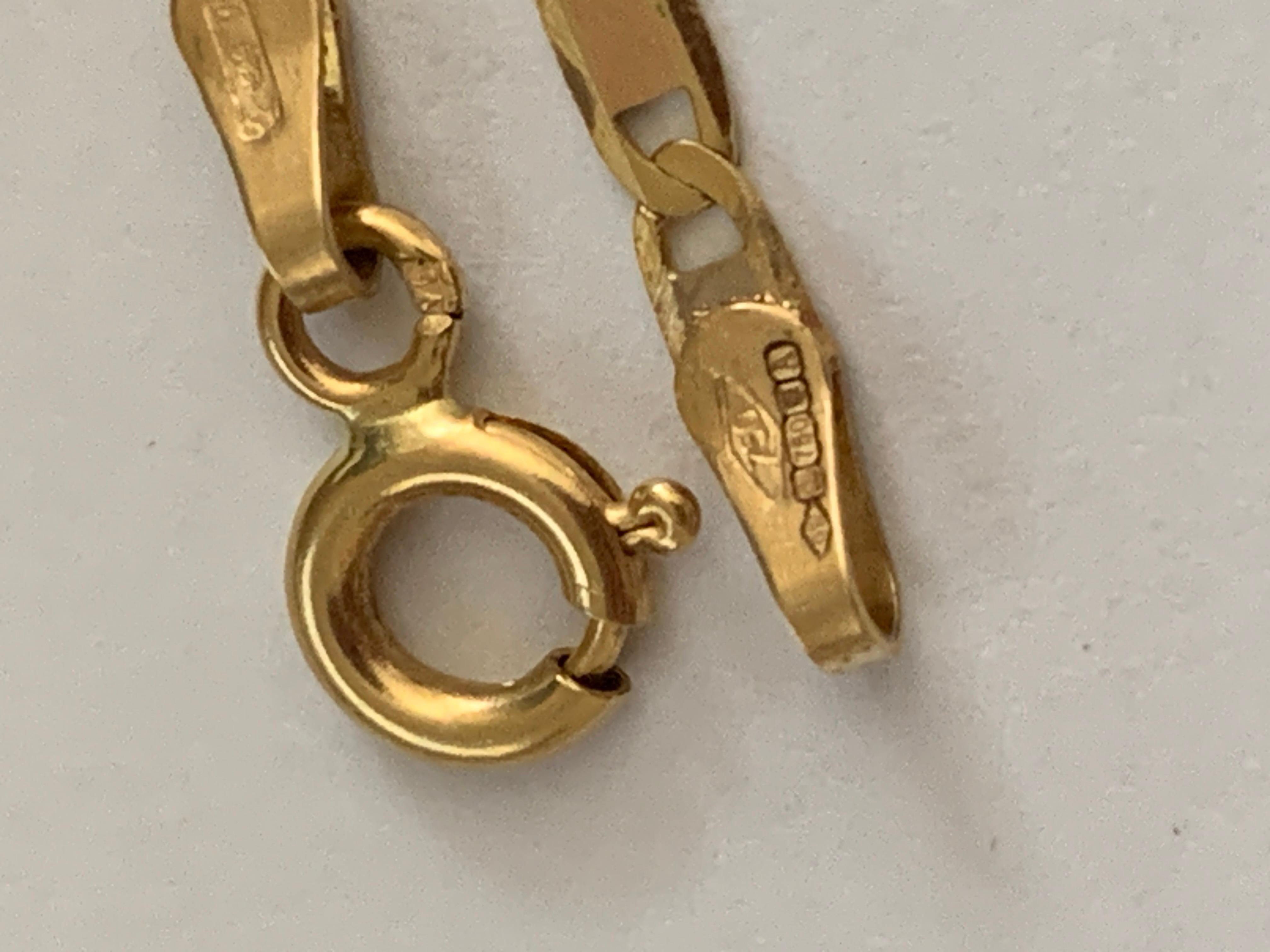 Collana 18ct 750 italiana con Trio di colori da 24 pollici in vendita 4