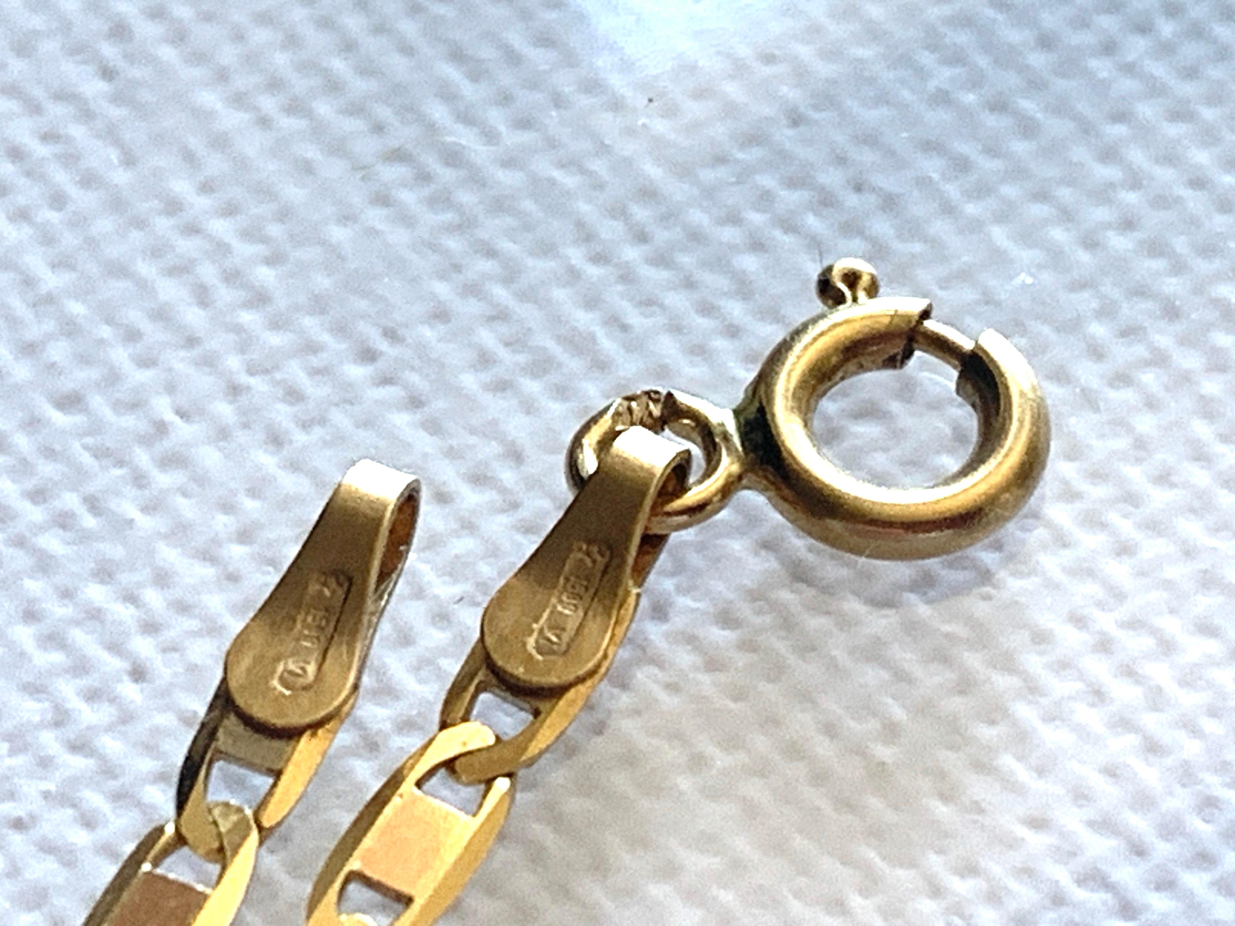 Collana 18ct 750 italiana con Trio di colori da 24 pollici in vendita 5