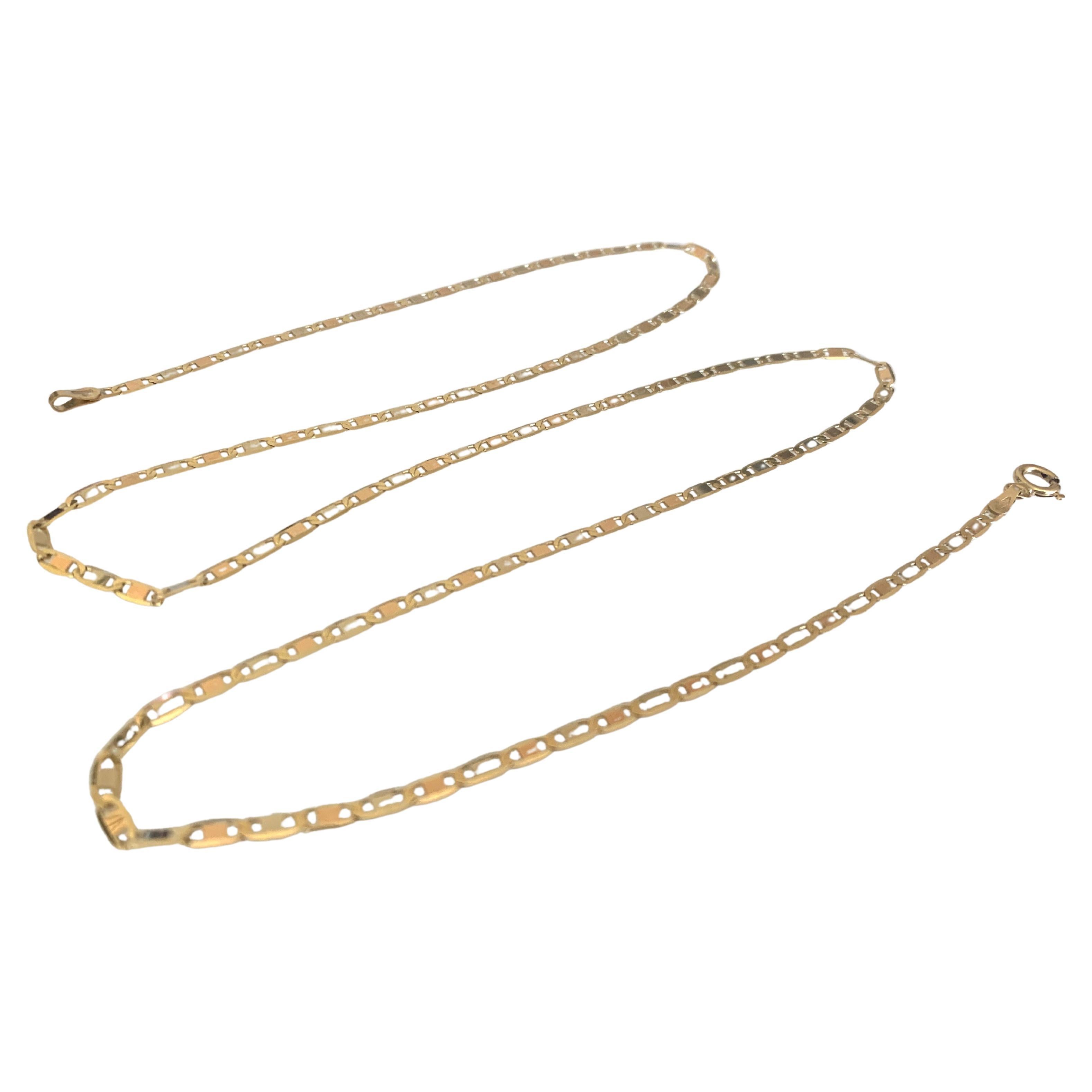 18ct 750 Italian Trio Colour 24" Necklace