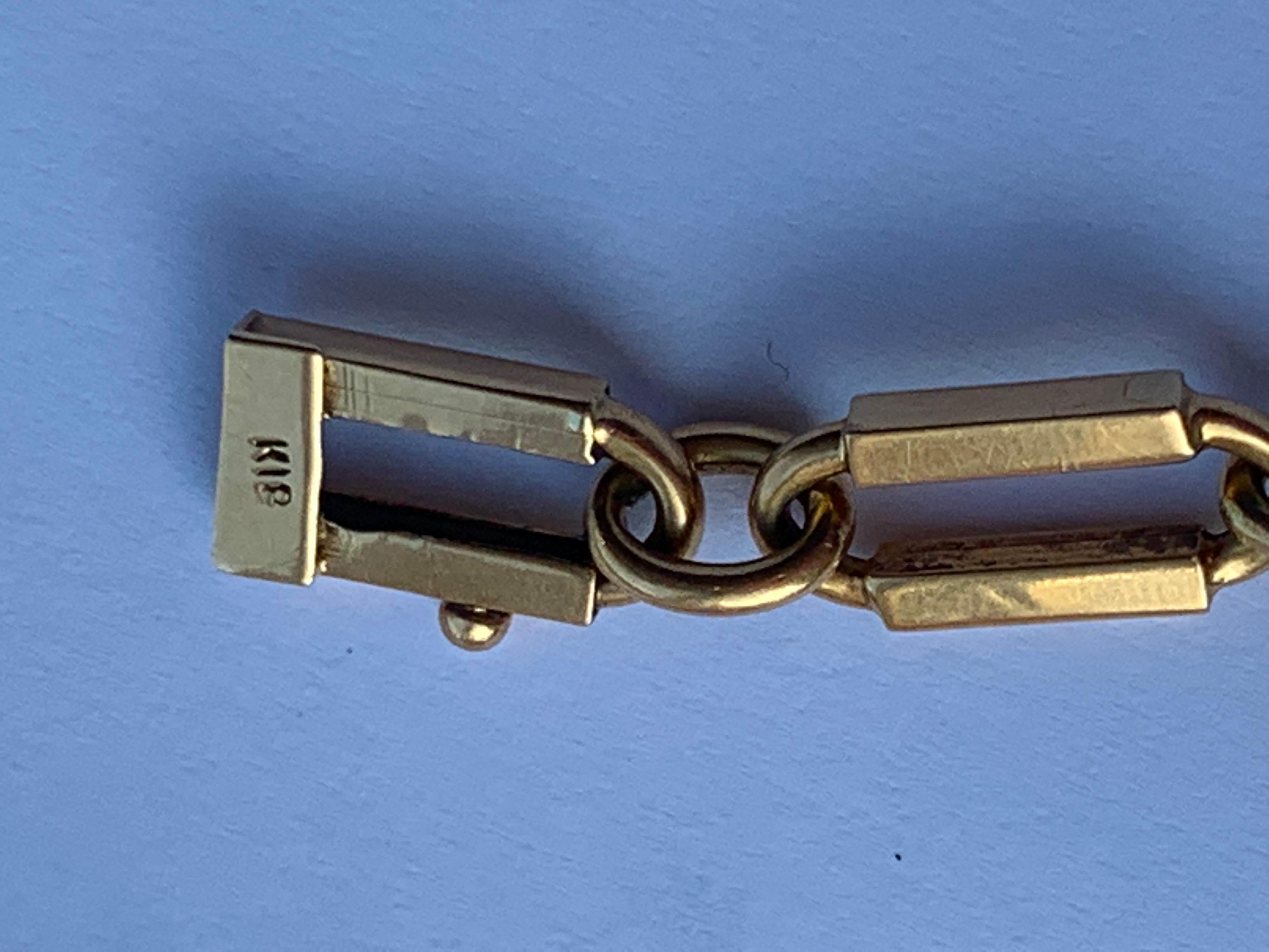 Bracelet d'identité vintage en or 18 carats 750  Unisexe en vente