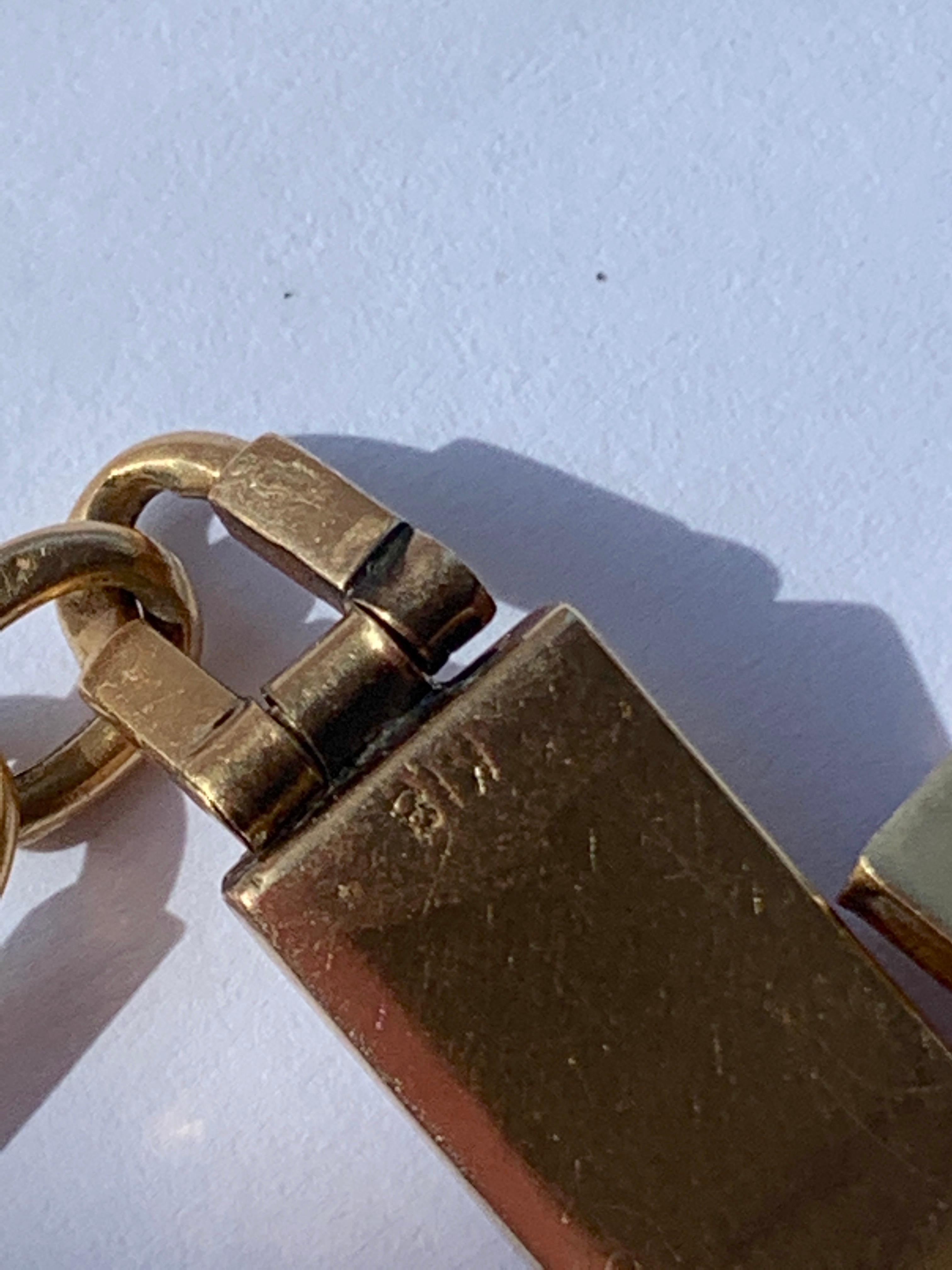 18ct 750 Vintage Gold Identity Bracelet  For Sale 1