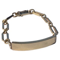 Bracelet d'identité vintage en or 18 carats 750