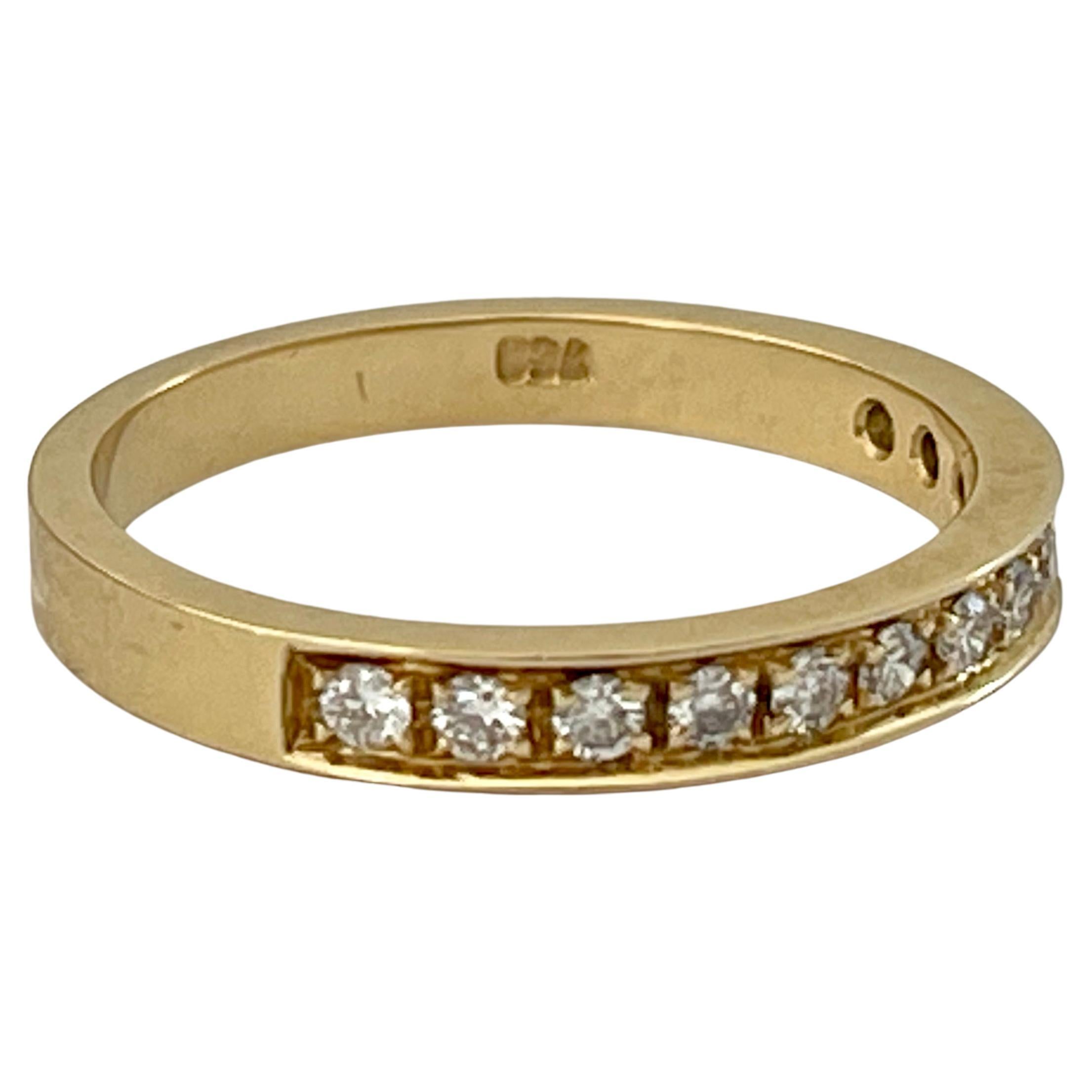 18 Karat Gelbgold Natürlicher Diamant Ehering mit Verlobungsring mit Valuation