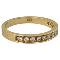 18 Karat Gelbgold Natürlicher Diamant Ehering mit Verlobungsring mit Valuation