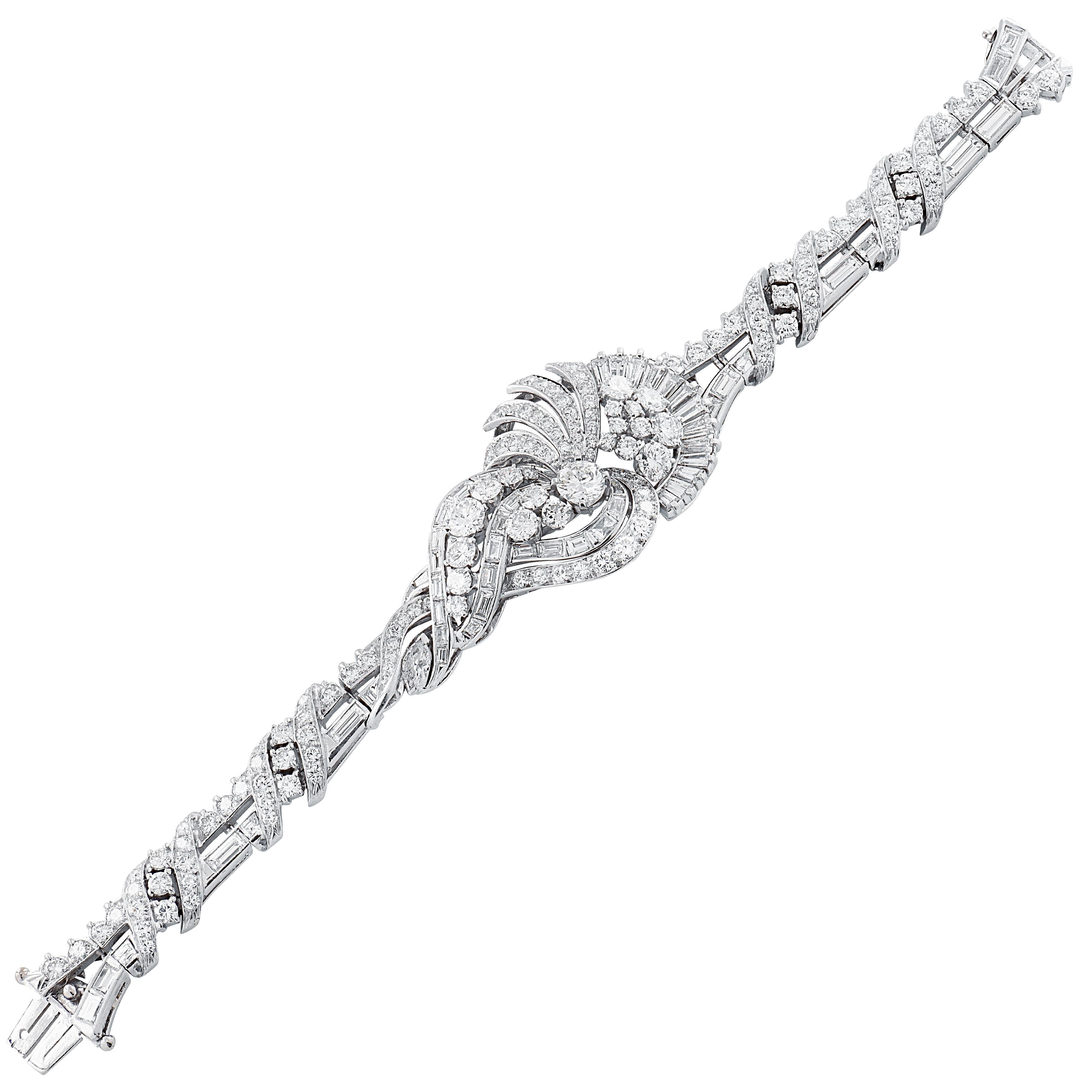 18ct Diamond bracelet, Circa 1970 en vente 1