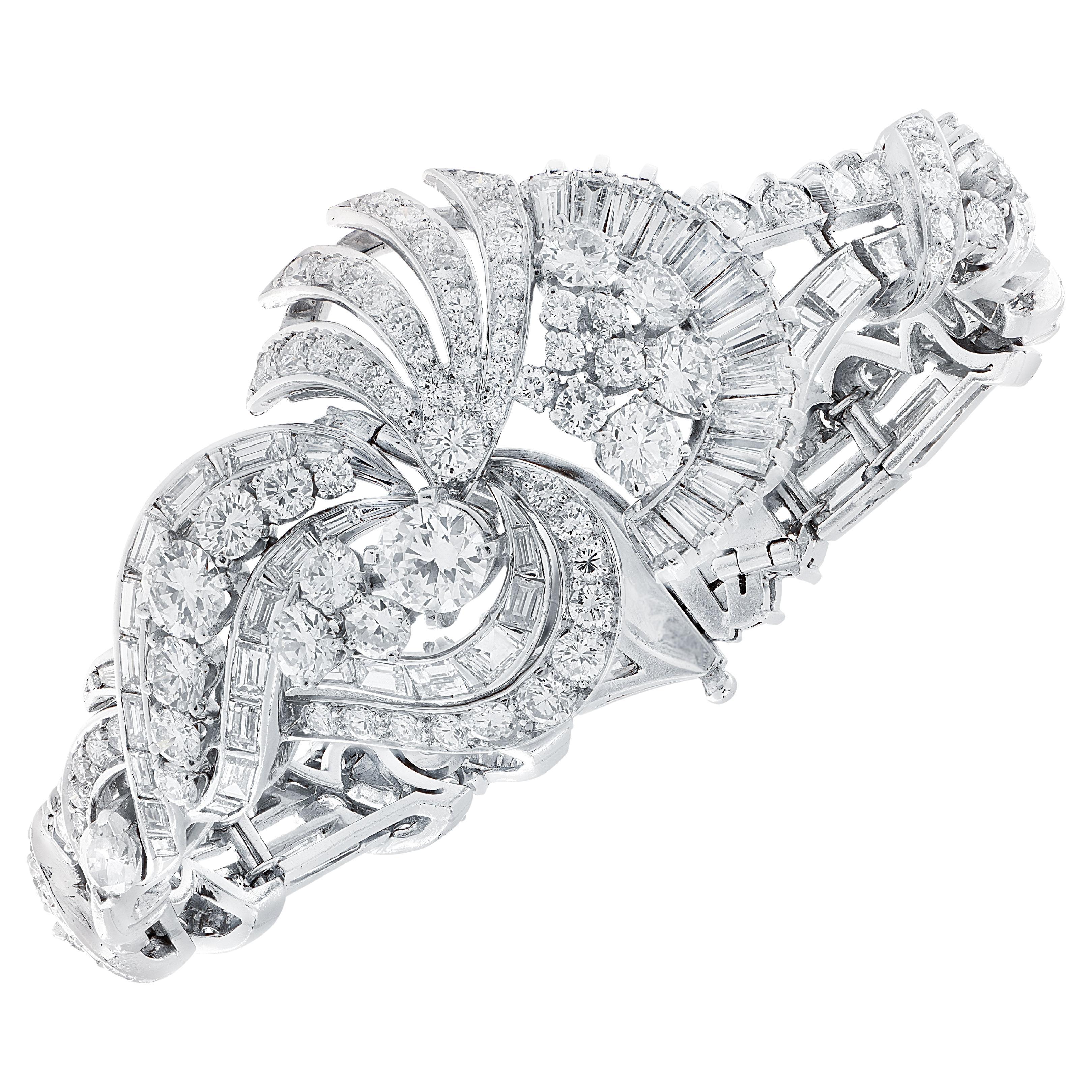 18ct Diamond bracelet, Circa 1970 en vente