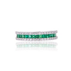 18ct Emerald and Diamond Ring