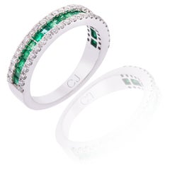 18ct Emerald and Diamond Ring