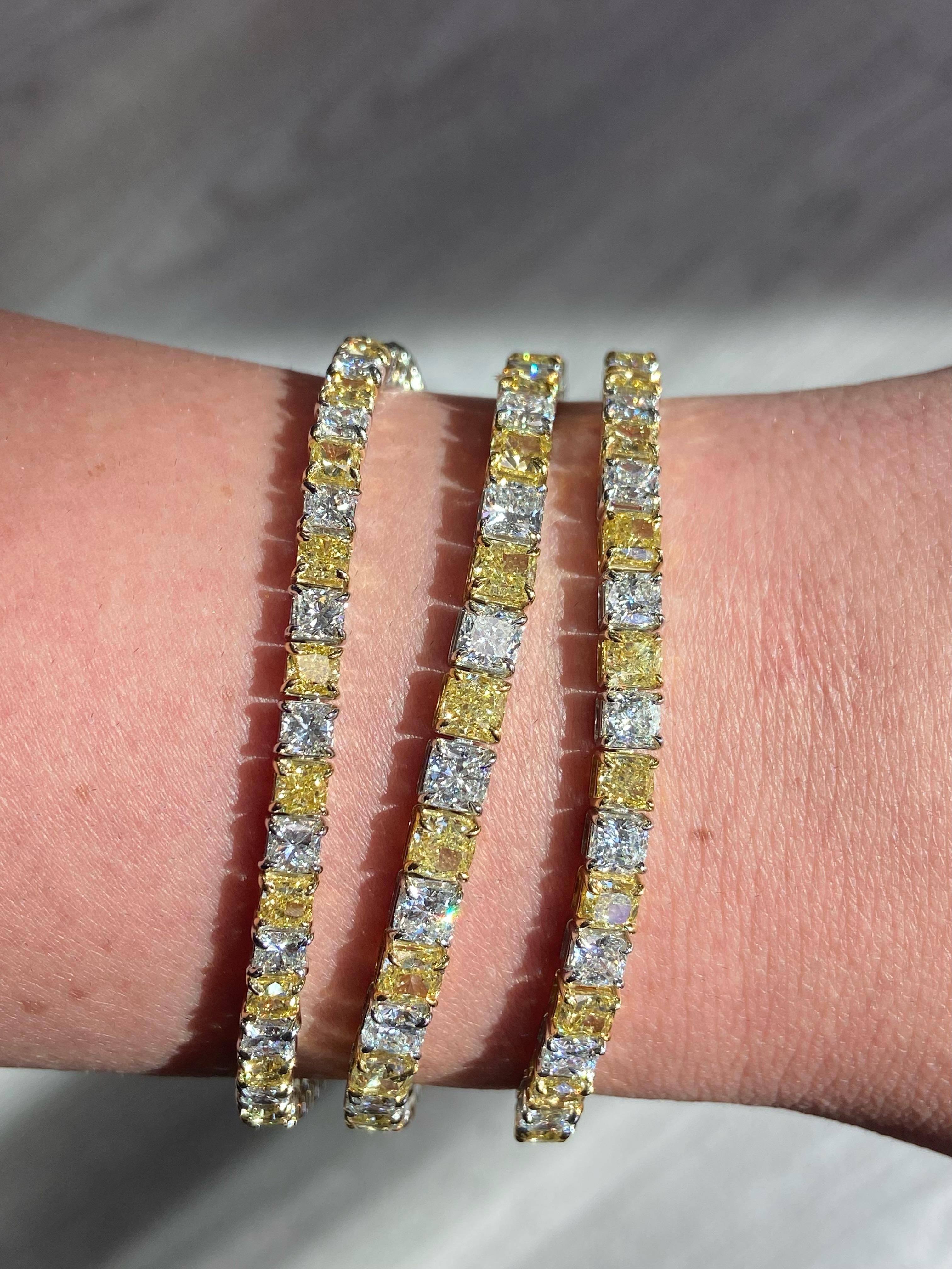 yellow diamond bracelet