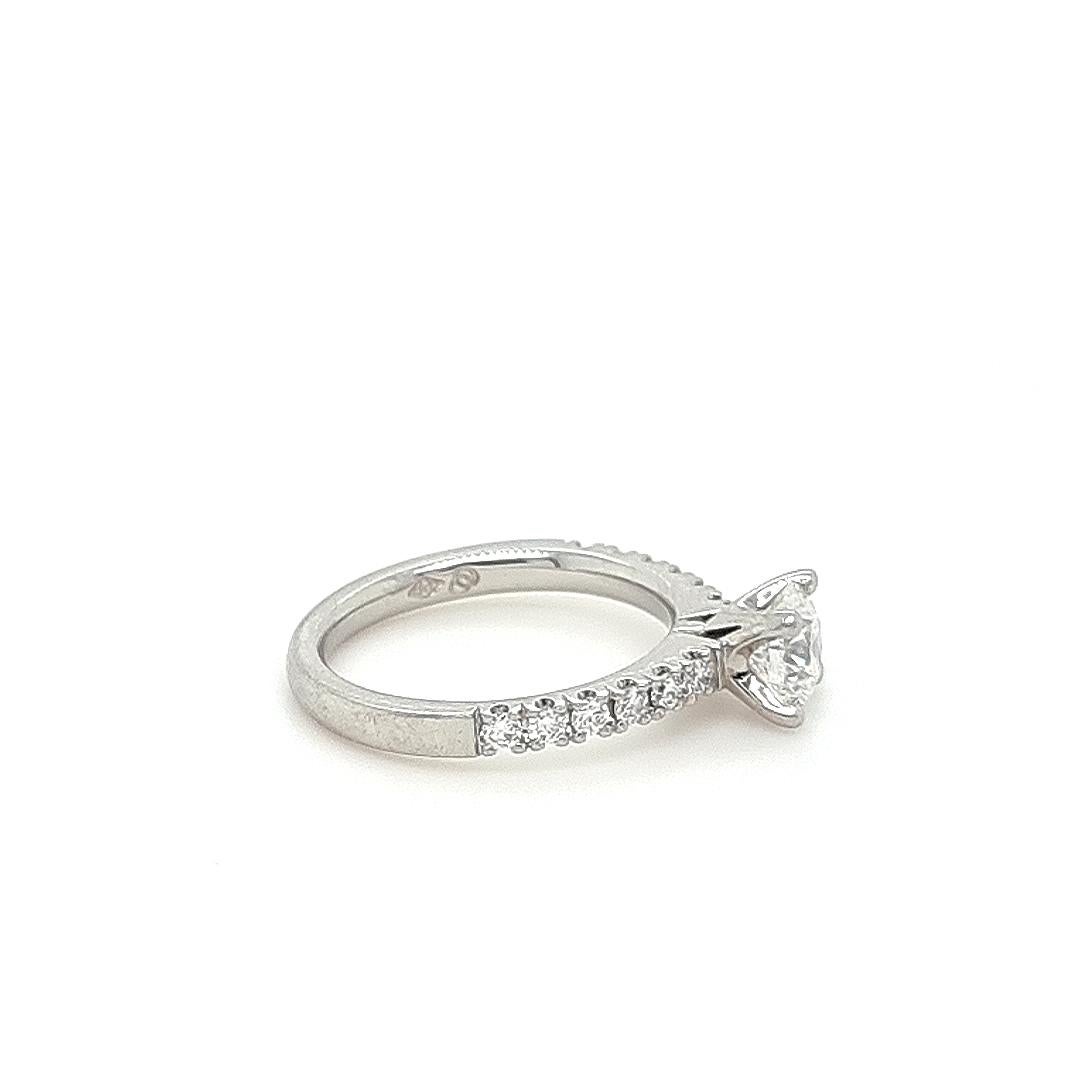 18Ct GIA White Gold Diamond Tiffany Style Engagement Ring 2