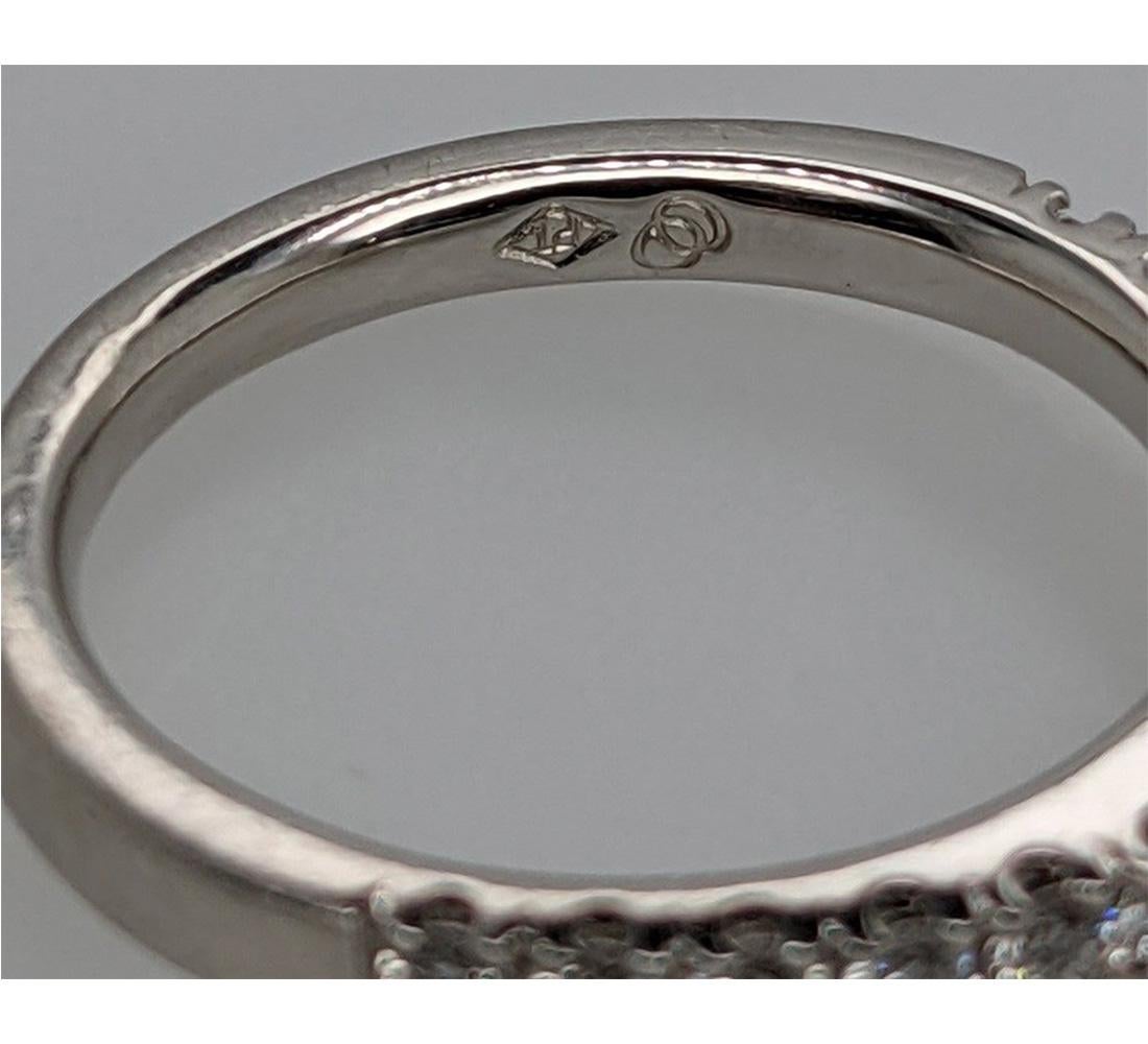 Round Cut 18Ct GIA White Gold Diamond Tiffany Style Engagement Ring