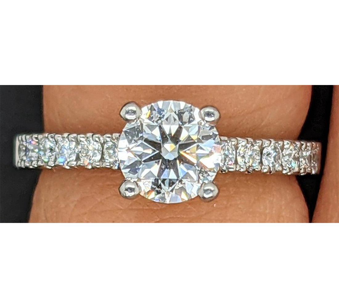 18Ct GIA White Gold Diamond Tiffany Style Engagement Ring 5
