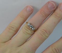 18 Carat Gold and 0.70 Carat Old Cut Diamond Trilogy Engagement Stack Ring