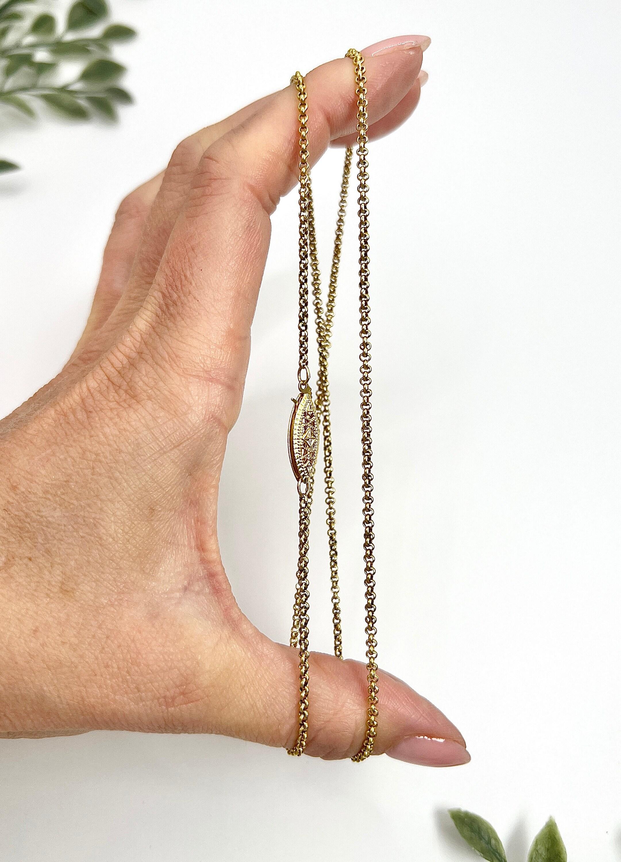 Chaîne Blecher en or 18ct des années 1920 à maillons ovales et ronds, fermoir en filigrane en vente 6