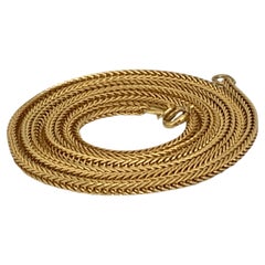 Collier en or 18ct 27 .5" Inch Byzantine Design Necklace 1970s