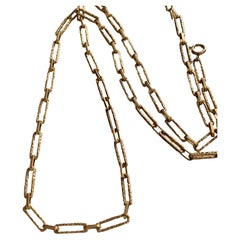 18ct Gold 27,5" Kette von Brutalist Design 29,85 Gramm