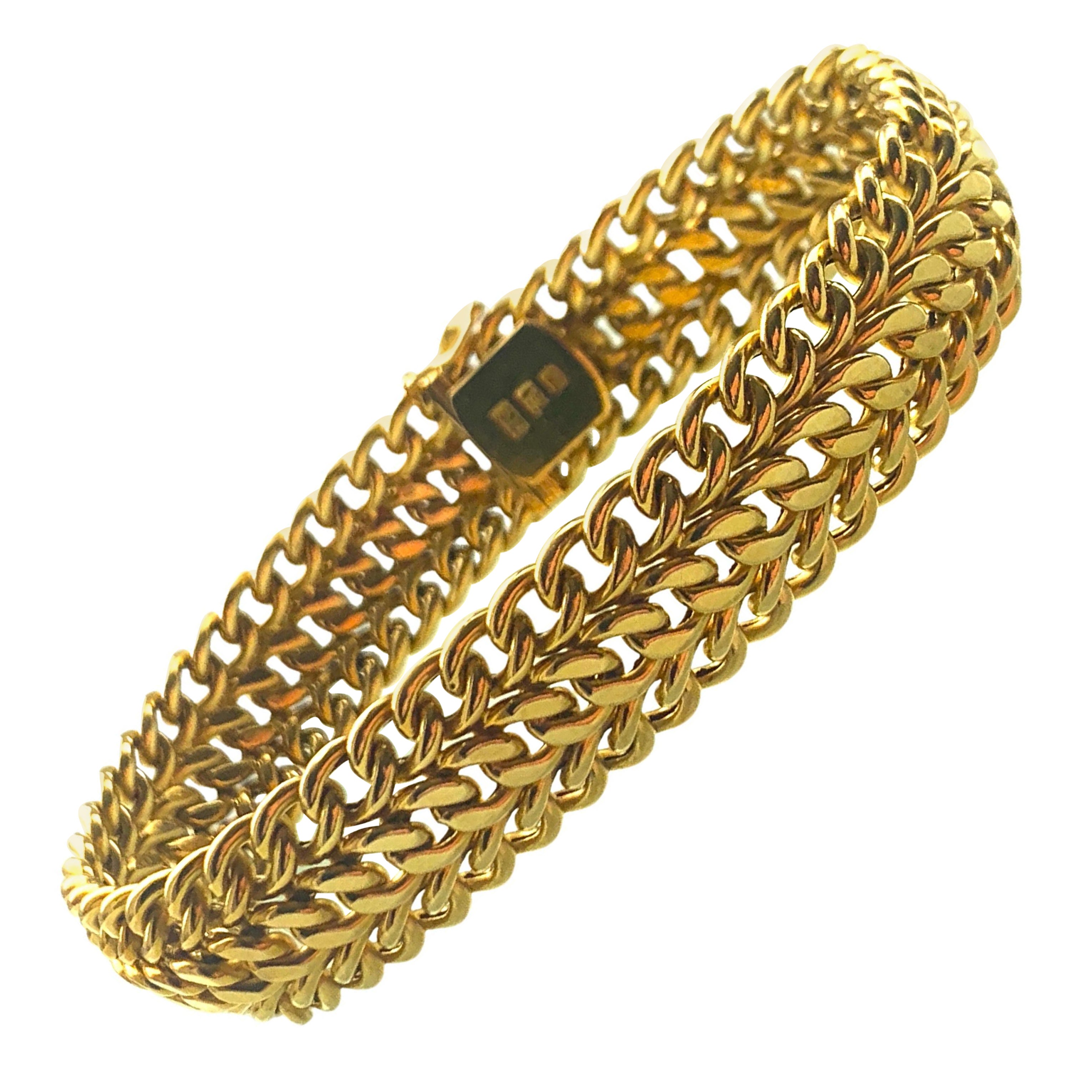 Bracciale in oro 18ct 7,7" 31,3 grammi in vendita