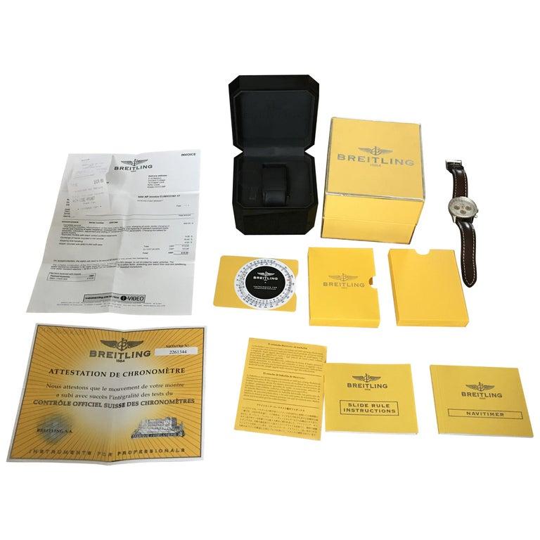 Wimbledon - Furniture are delighted to offer for sale this lovely Breitling Steel & Gold Silver Arabic Dial Navitimer Chronograph Gents D23322 wristwatch full set complete with all original box manuals and warranty cards

I’m listing my watch