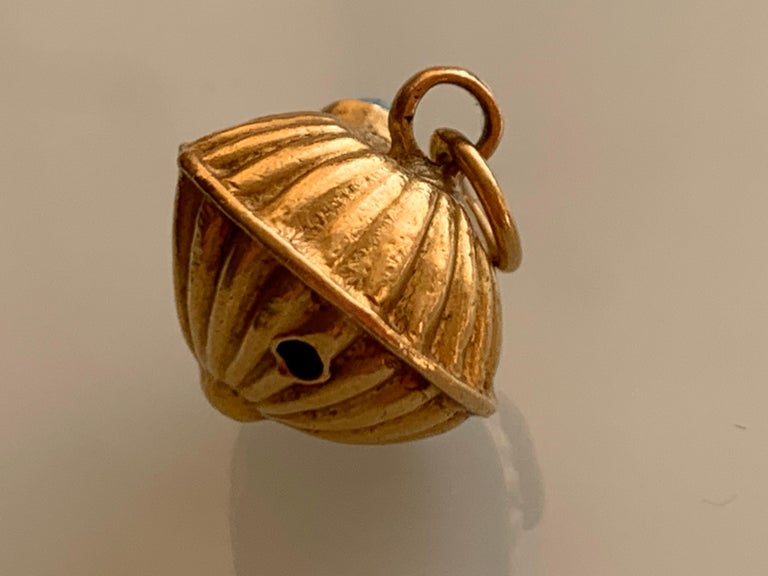 Byzantine 18ct Gold Antique Egyptian Lantern Shaped Pendant For Sale