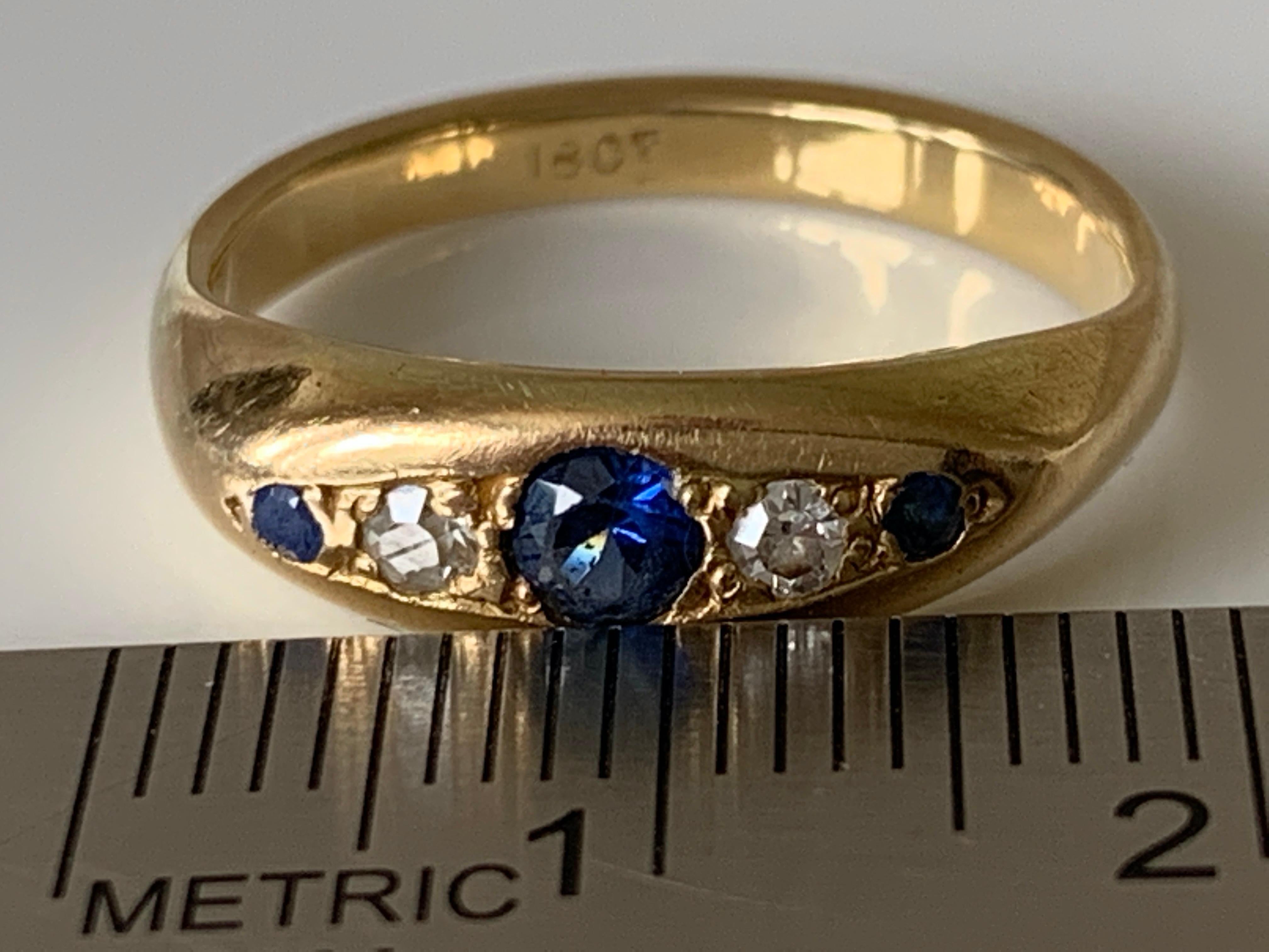 18ct sapphire and diamond ring