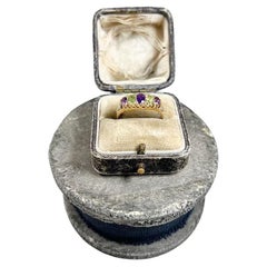 18ct Gold Birmingham Hallmarked Edwardian Suffragette Amethyst and Peridot Ring