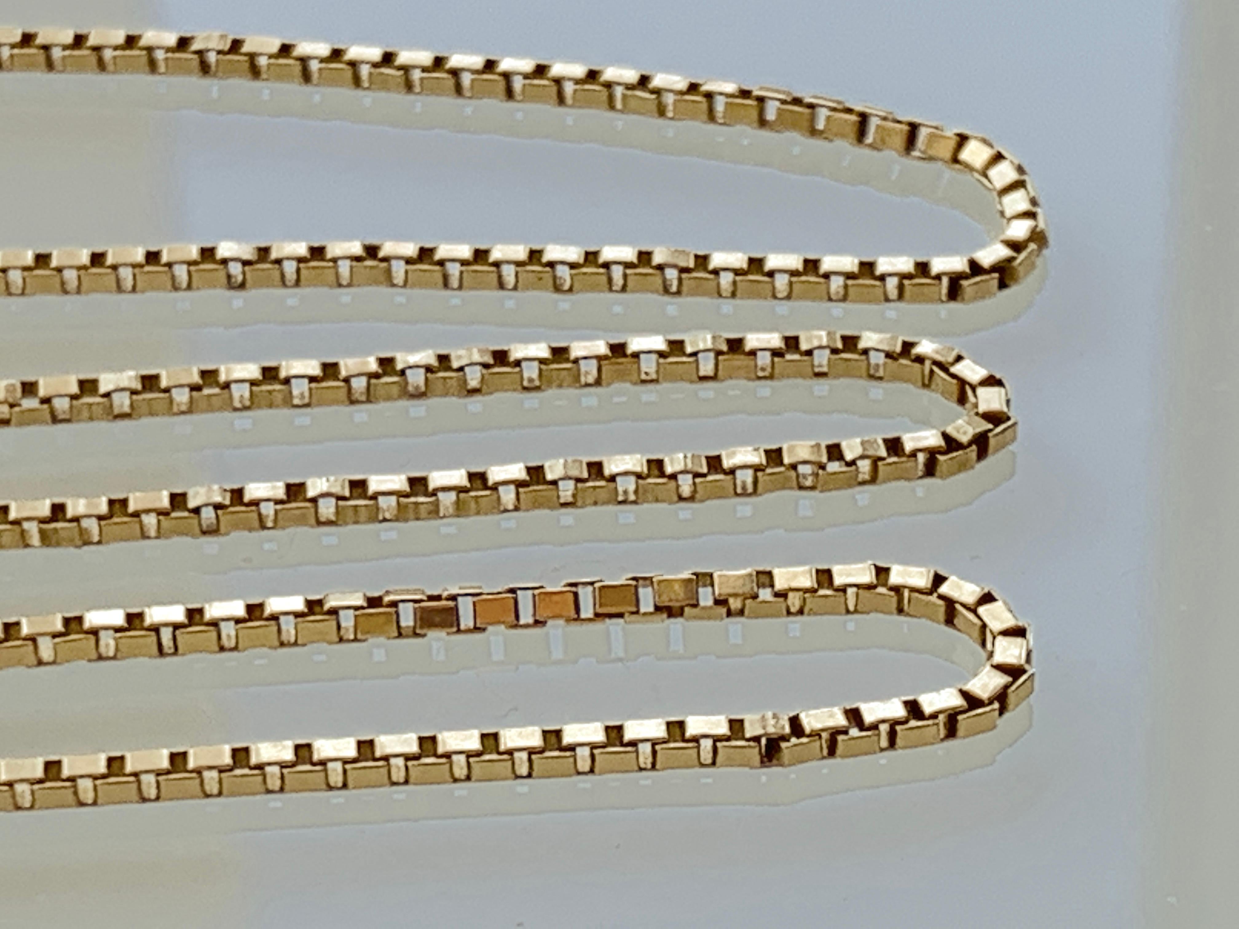 Catena a scatola in oro 18ct in vendita 1