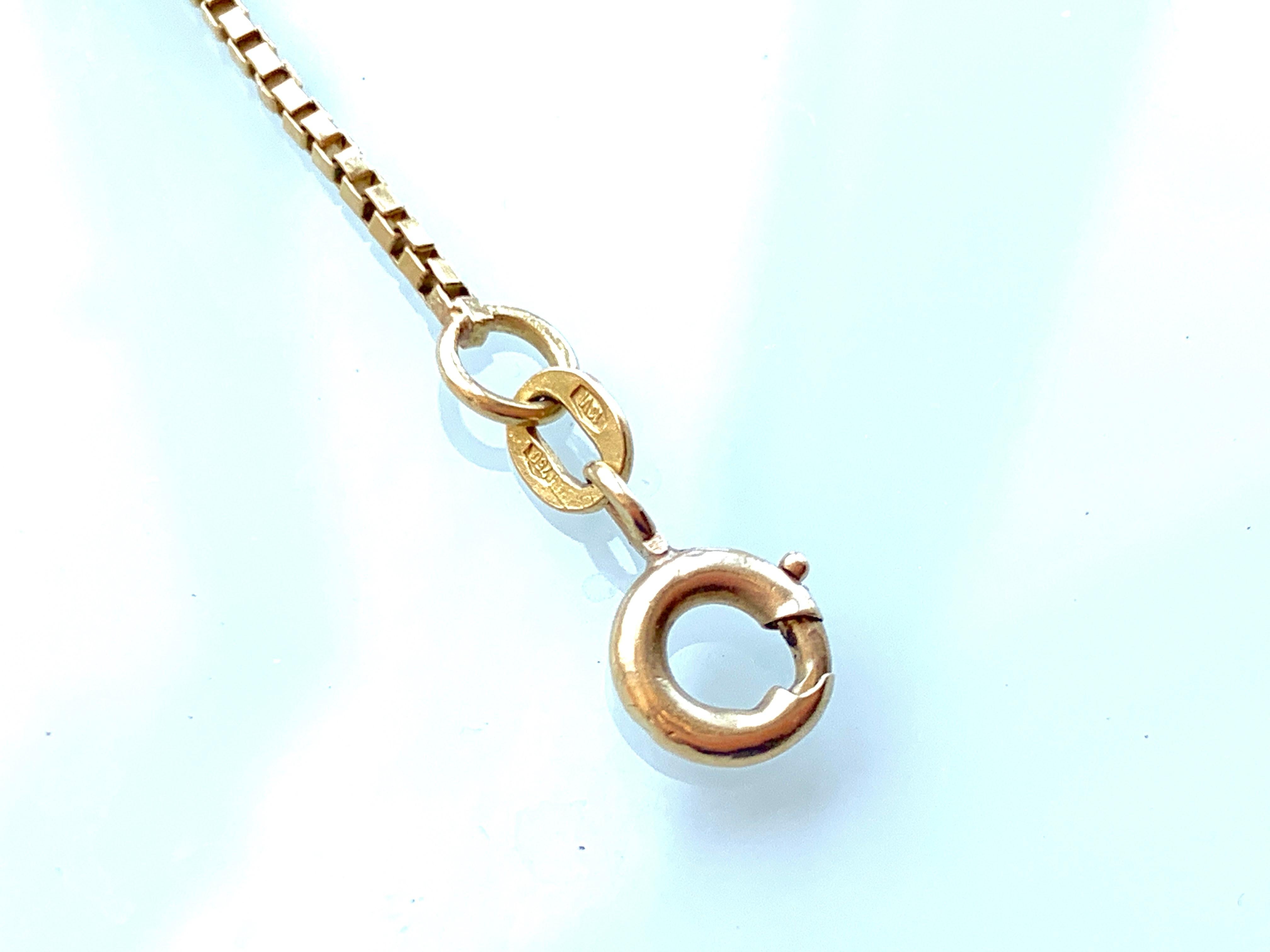 Catena a scatola in oro 18ct In condizioni buone in vendita a London, GB