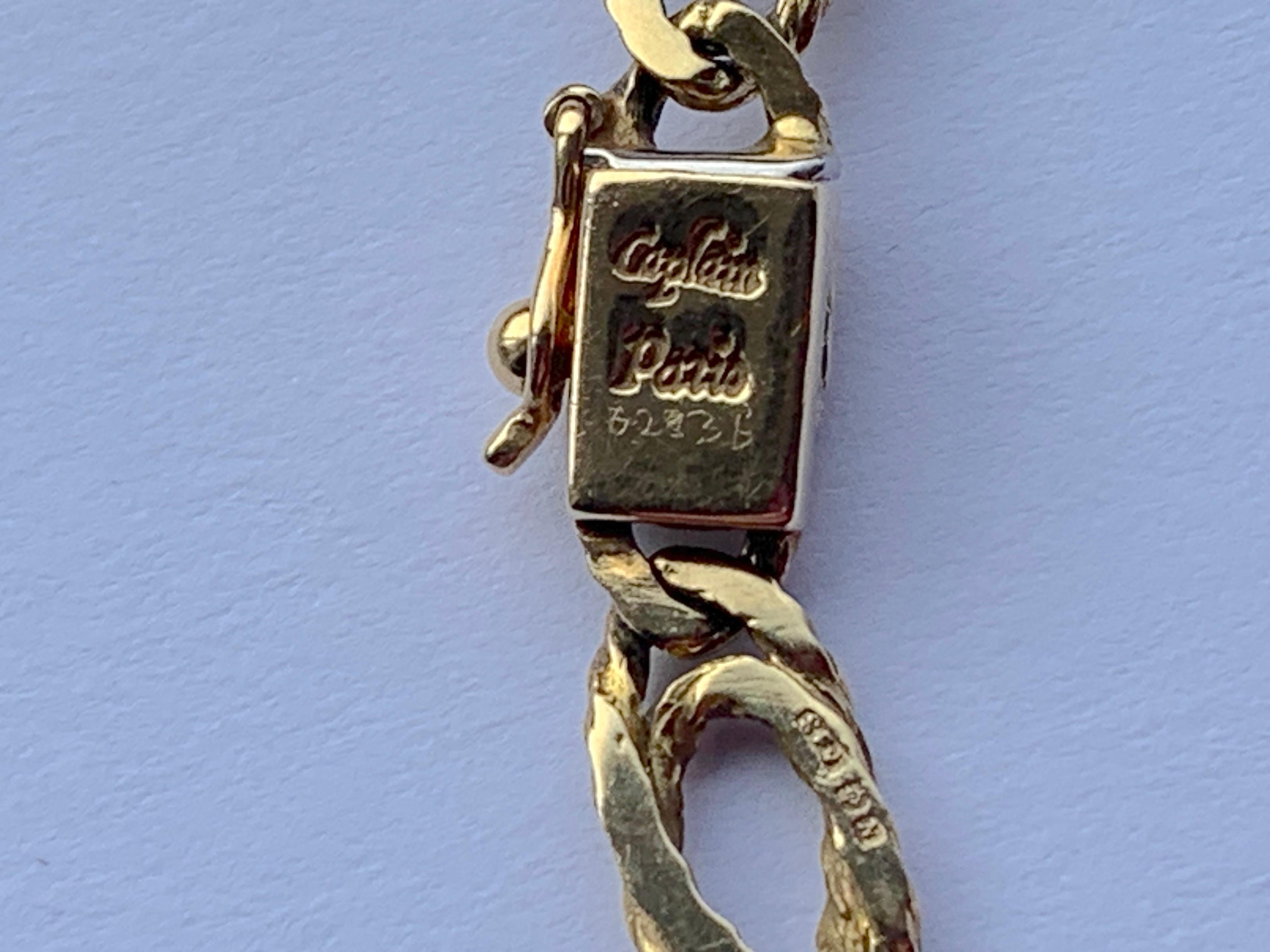 Bracelet Caplain Paris en or 18ct en vente 7