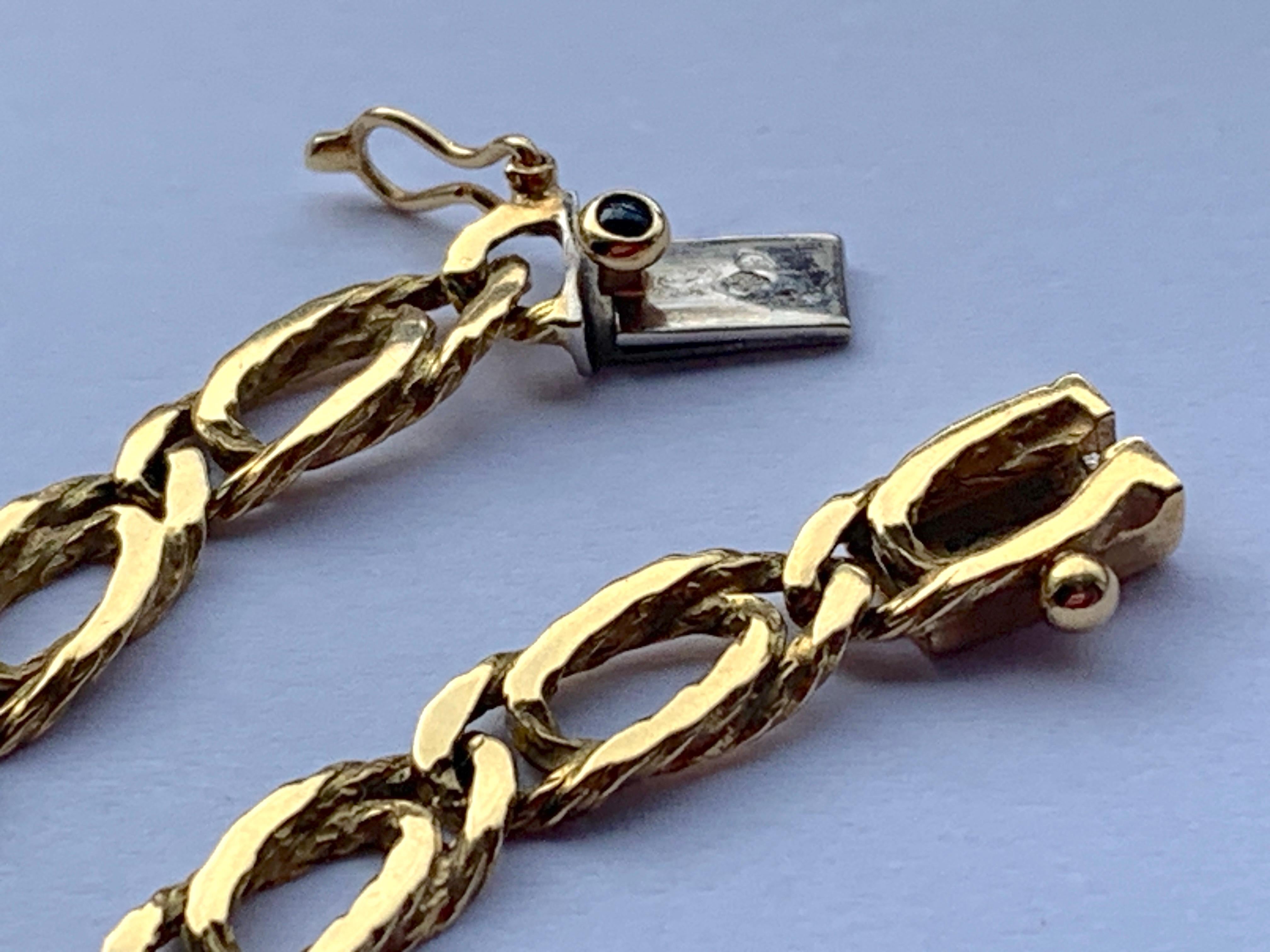 Bracelet Caplain Paris en or 18ct en vente 9