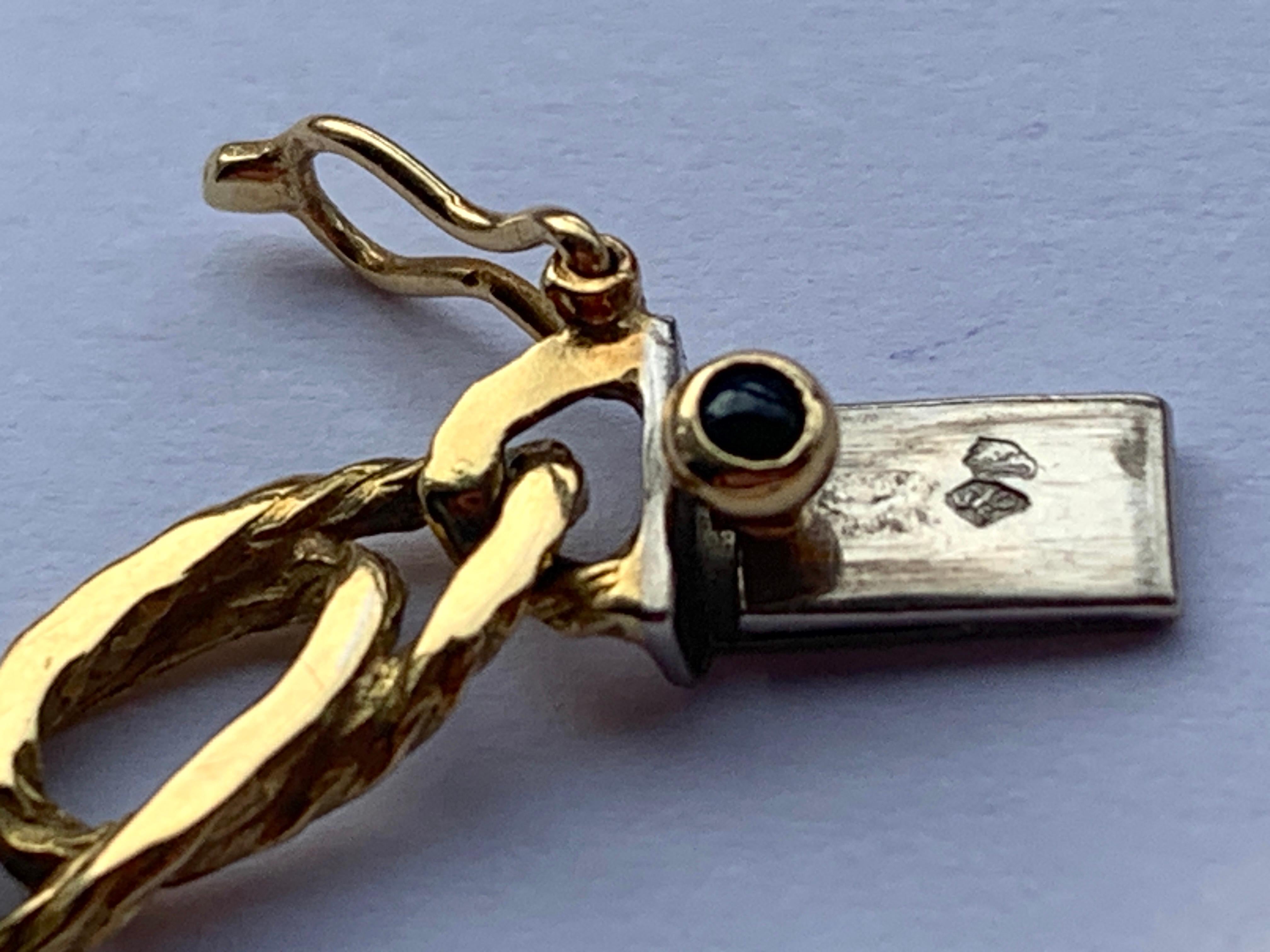 Bracelet Caplain Paris en or 18ct en vente 10