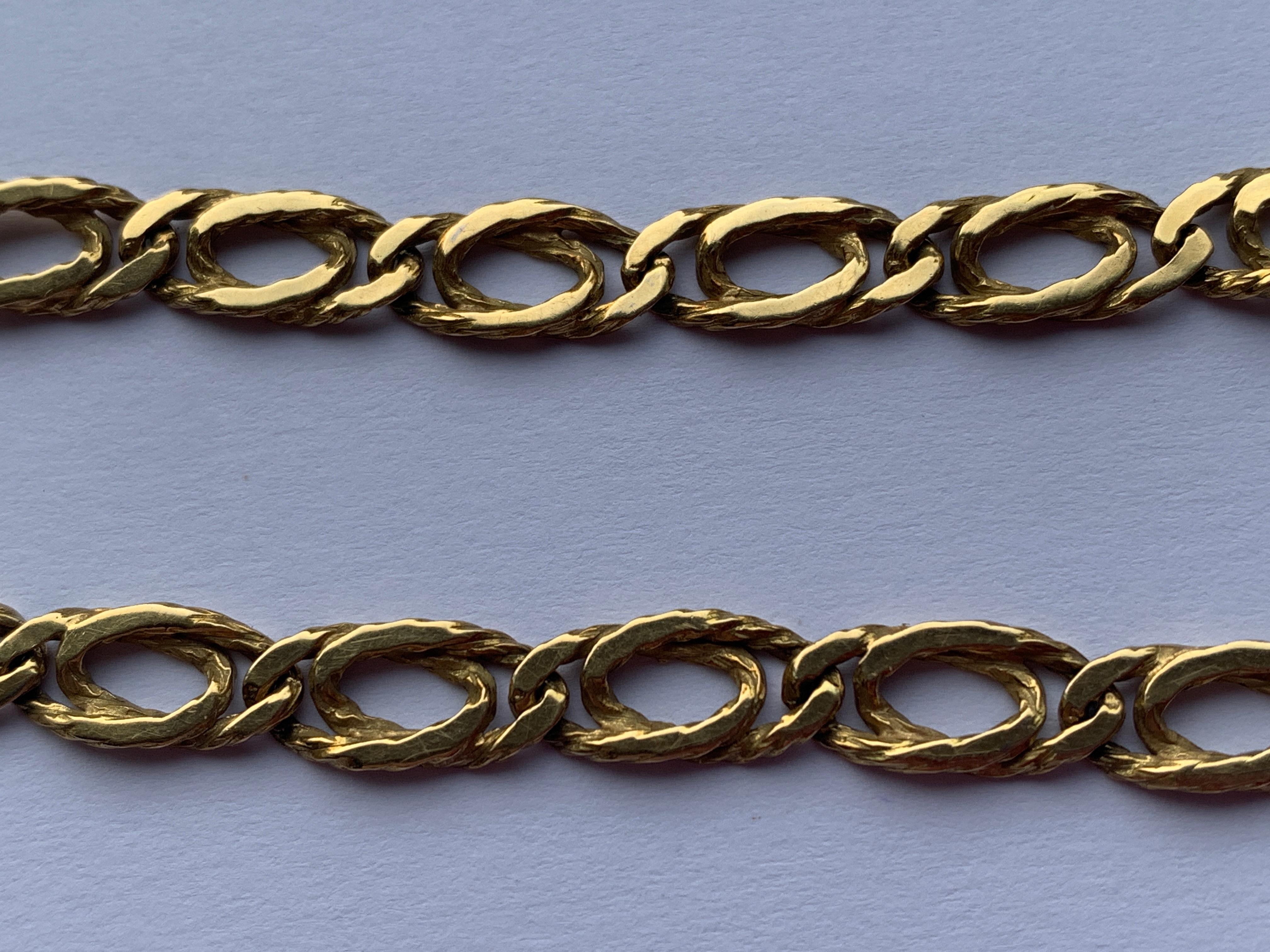 Bracelet Caplain Paris en or 18ct Bon état - En vente à London, GB