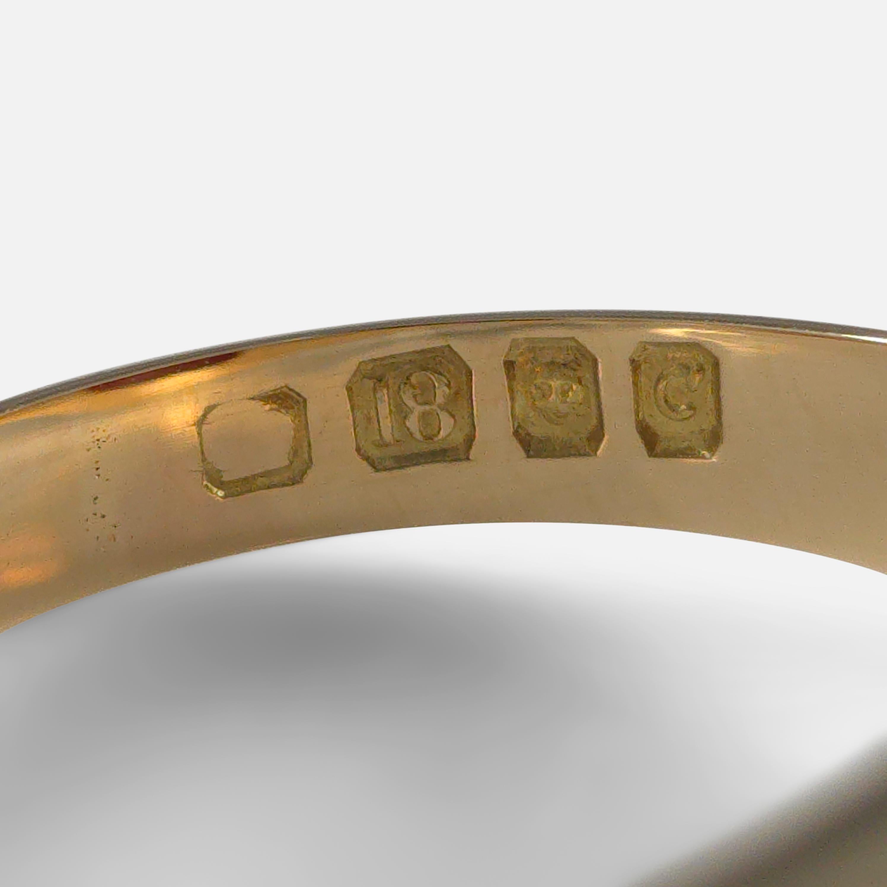 18ct Gold Carnelian Signet Ring, 1958 For Sale 5