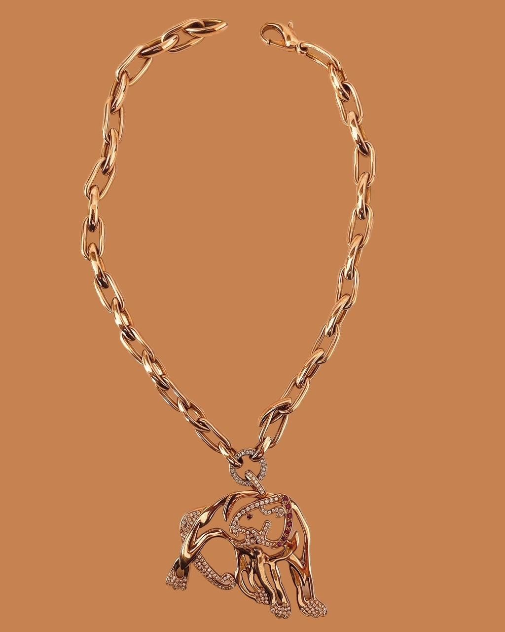 diamond jaguar necklace
