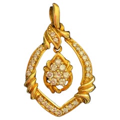 Vintage 18ct Gold 1.00 Carat Diamond Pendant