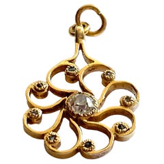 Vintage 18ct Gold Diamond Pendant