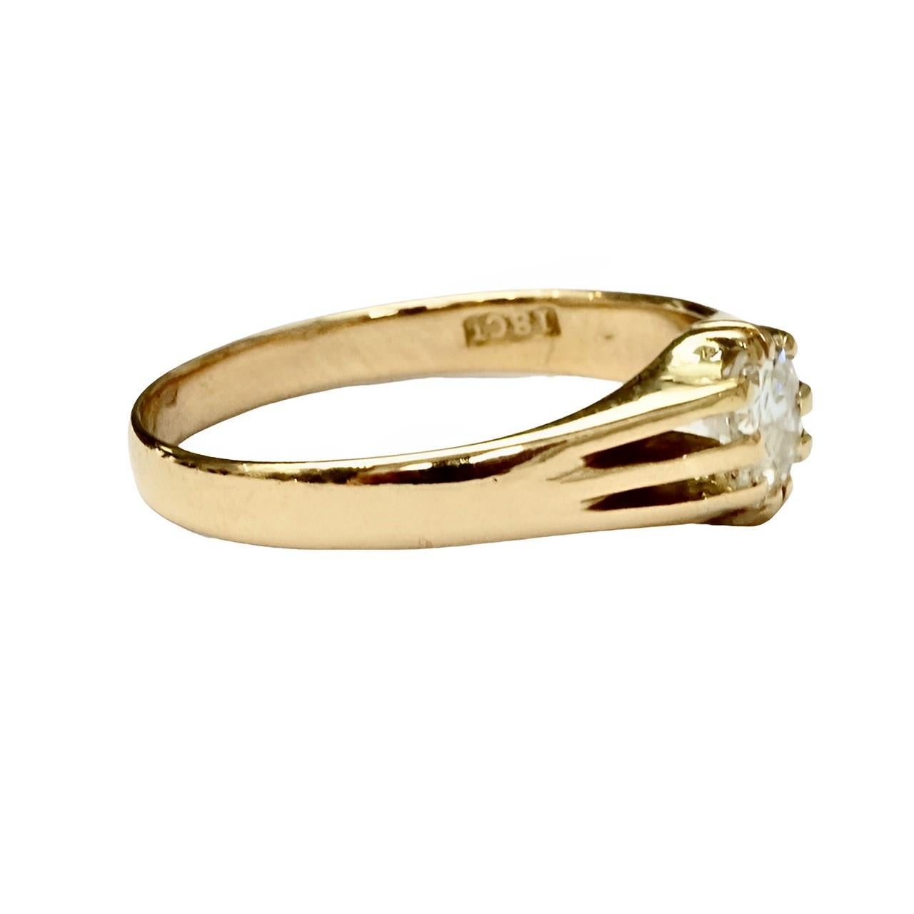 antique 18ct gold diamond ring