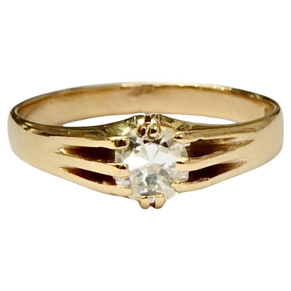 Anillo solitario de diamantes de oro de 18 ct circa años 20