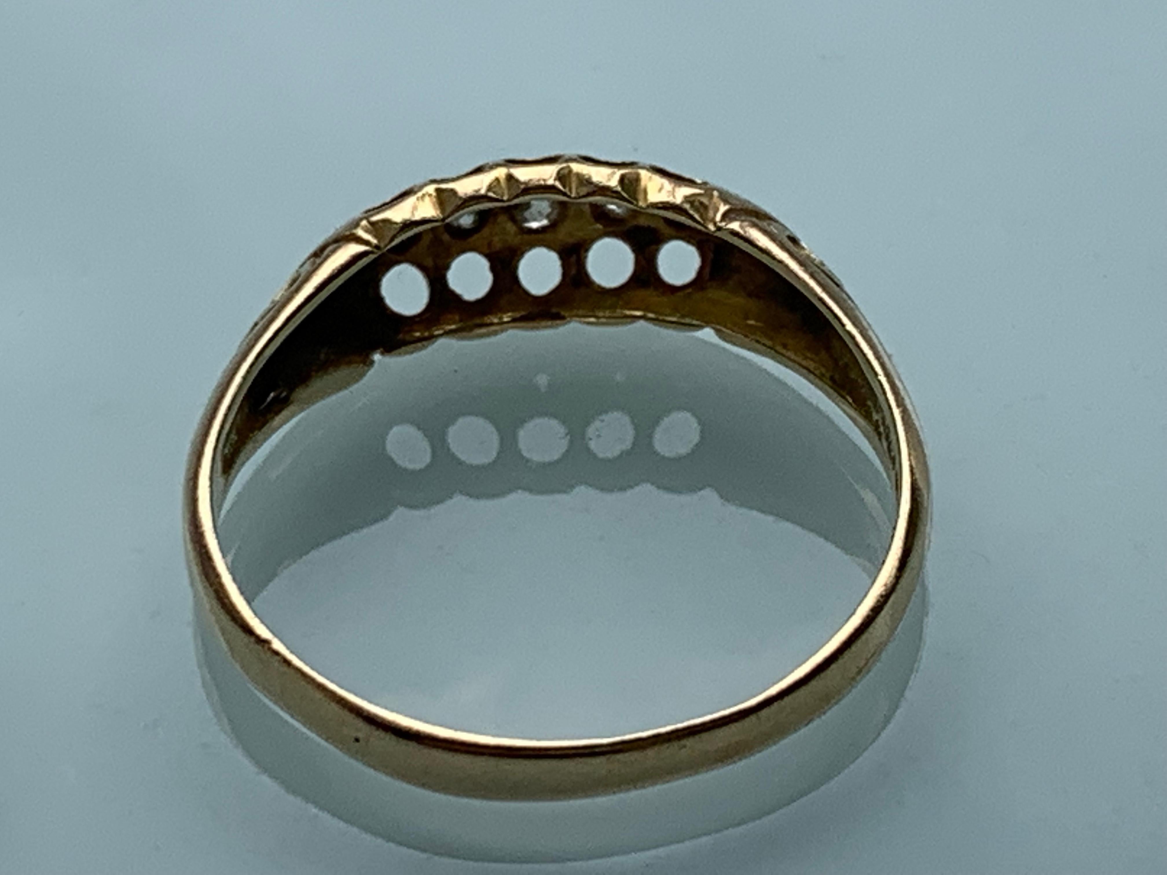 18ct Gold Edwardian Antique Diamond Ring 5