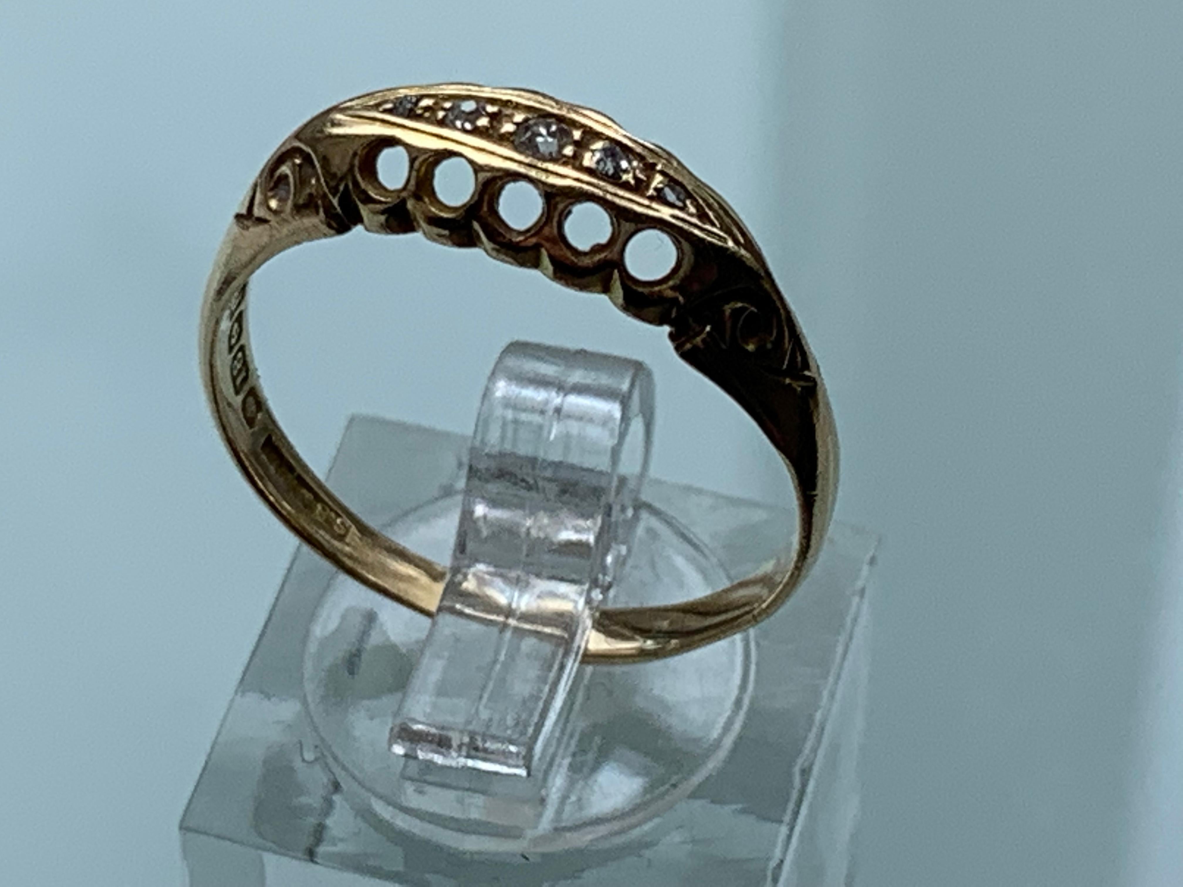 18ct Gold Edwardian Antique Diamond Ring 2