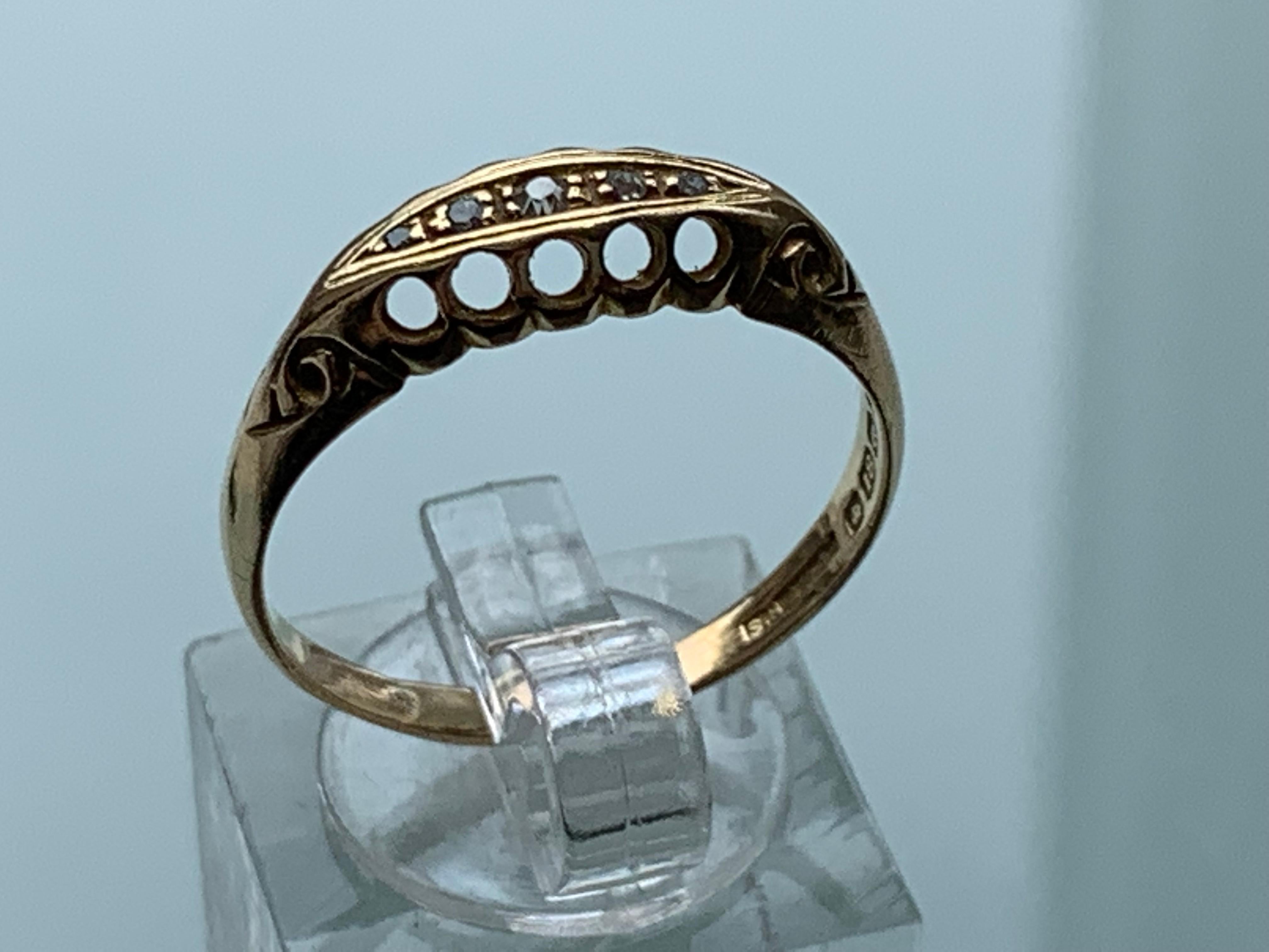 18ct Gold Edwardian Antique Diamond Ring 3