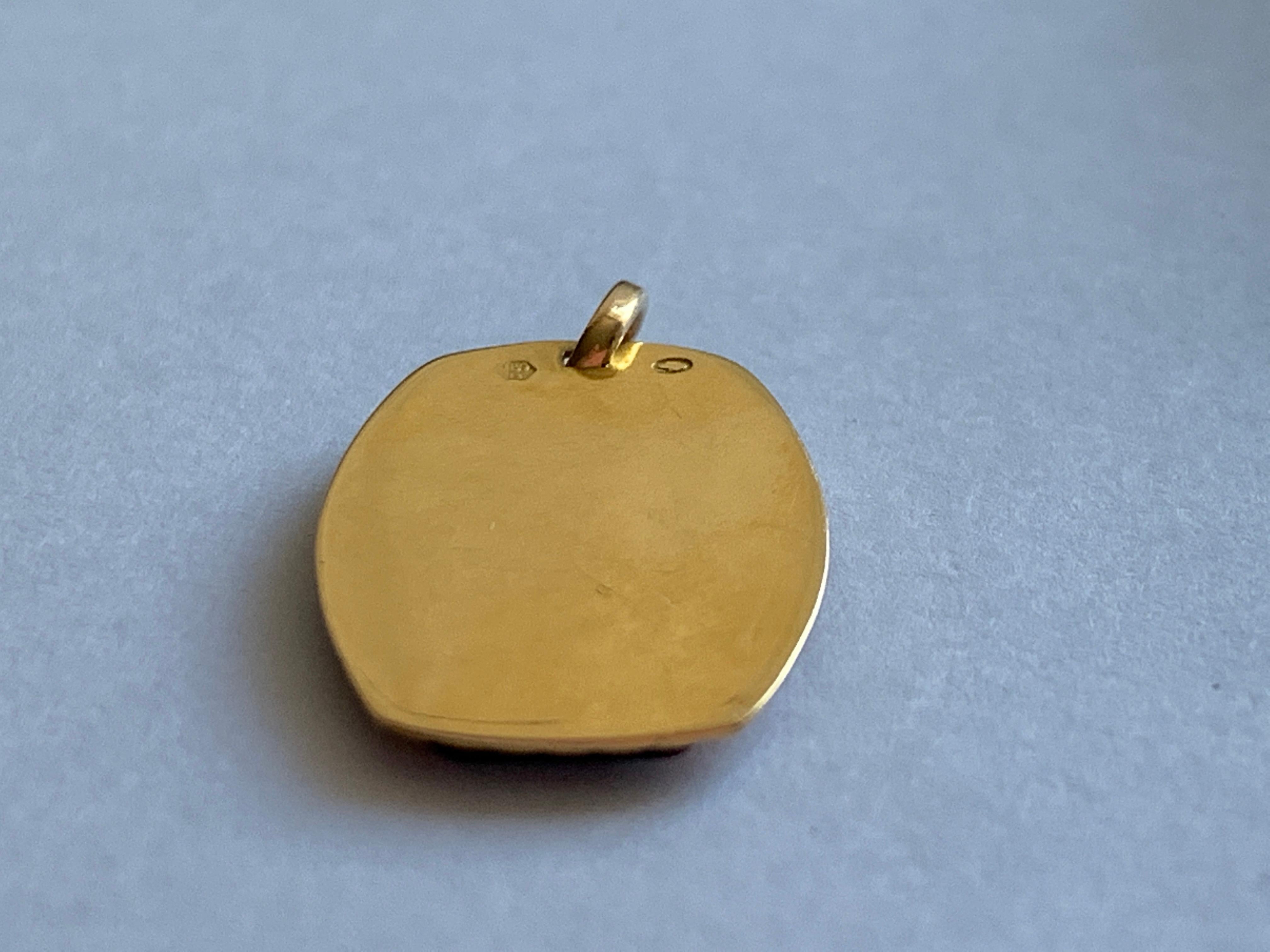 18ct Gold Emaille Jungfrau Maria Anhänger (Kunsthandwerker*in)