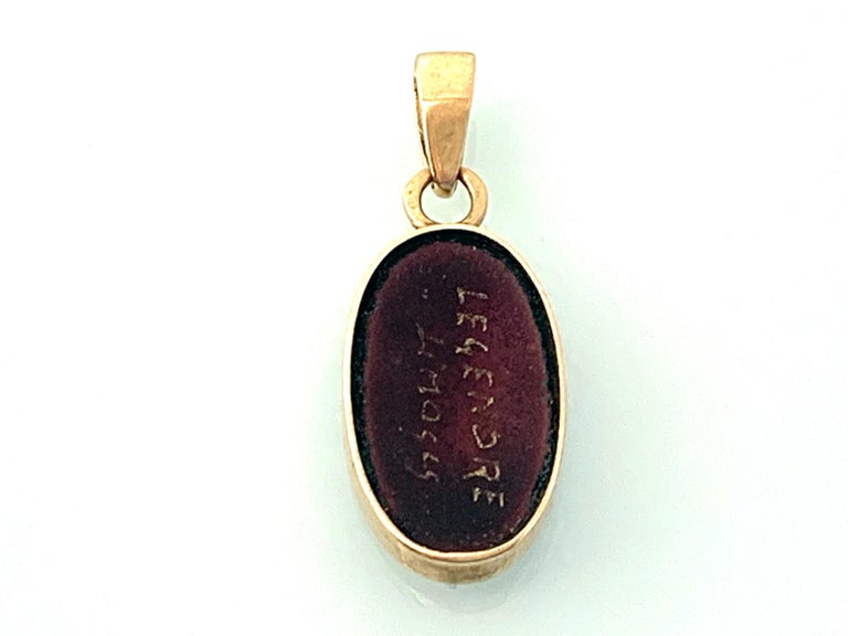 Pendentif En Or 18 Carats - Portrait En Émail, Poids 8.00 G, Avec Diamants, Occasion Mais Très Beau