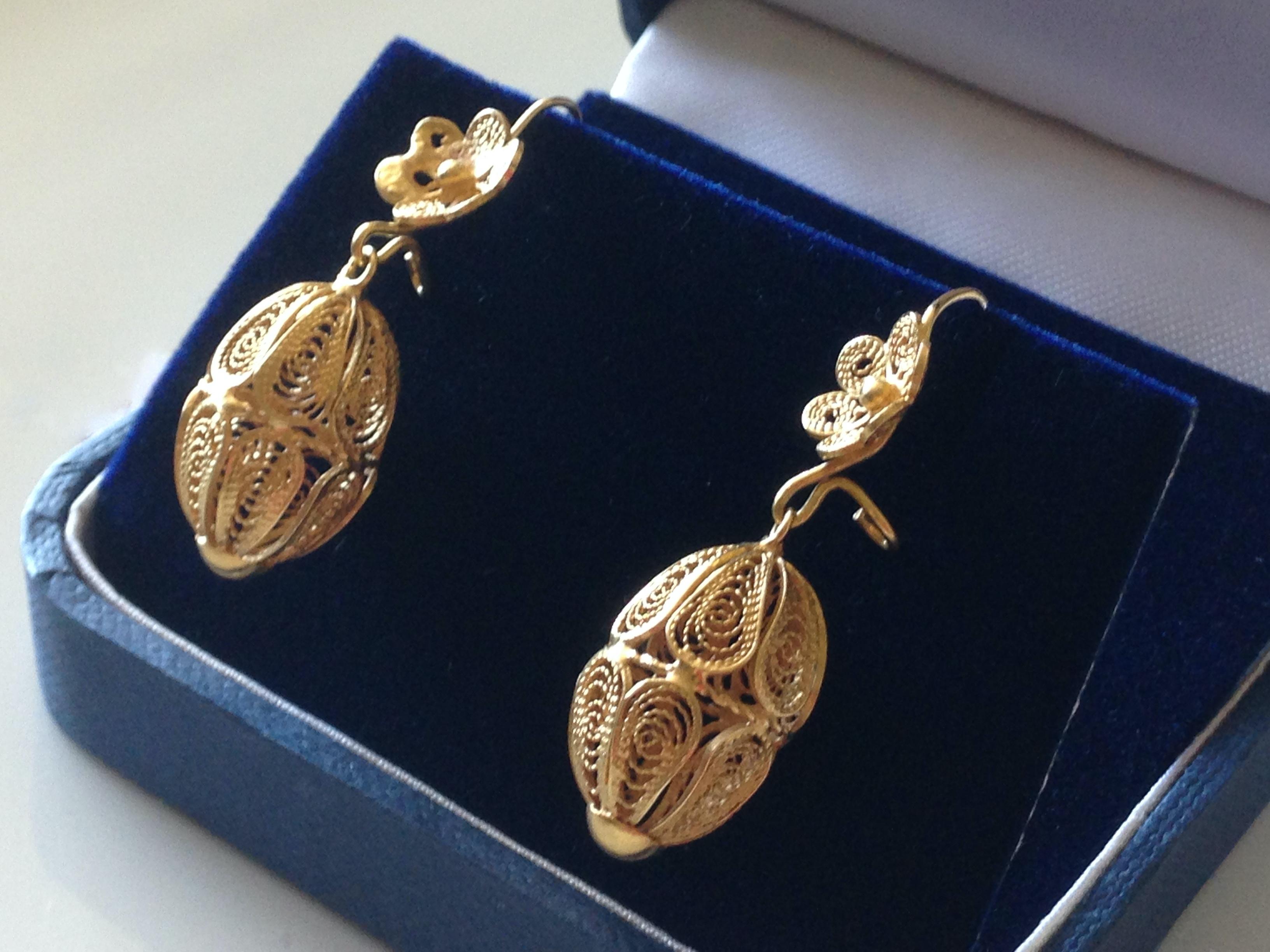 antique filigree earrings