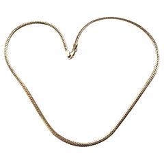 Vintage 18ct Gold Flat Snake 17" Necklace