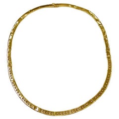 Vintage 18ct Gold Flexible Necklace, Set with 71 Small Diamonds, H Stern, Brazil, Circa 1960