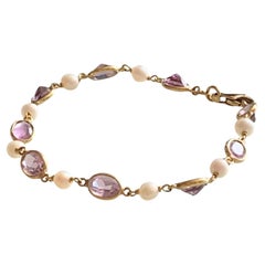 18ct Gold Edelstein & Naturperlen Armband